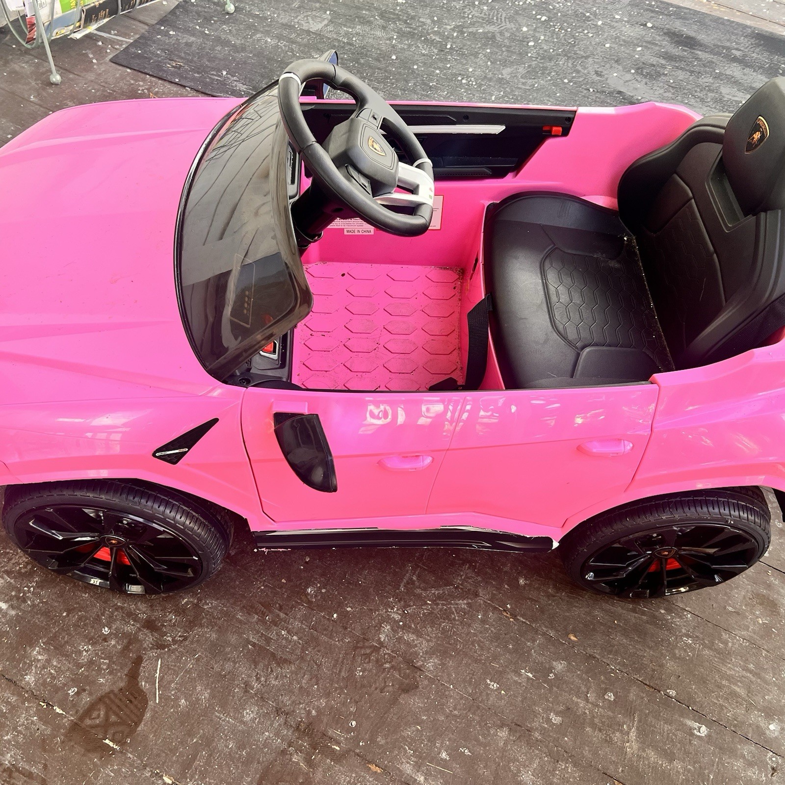 Lamborghini Pink Battery Operated Ride-On Toy Car for Ages 3-7 Years Cars Theme