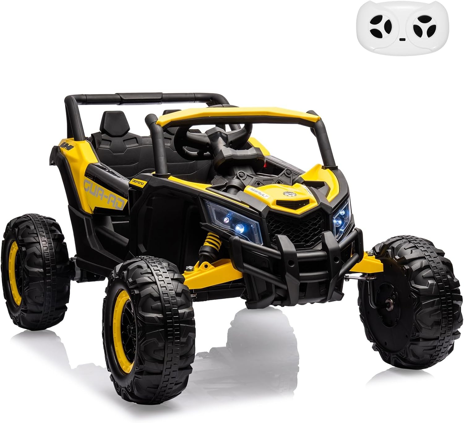 GARVEE 24V Electric UTV w/ Parent Remote, LED, USB Music, EVA Tires, Ride On Car