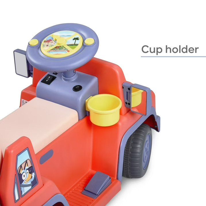 2-Pack Bluey 6V Ride On Car for Kids with Sound Effects & Music – USED