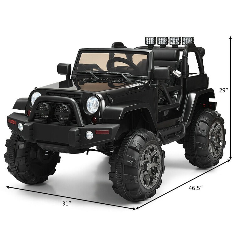 12V Battery Electric Kids Ride On Truck With Portable Handle & Remote Control