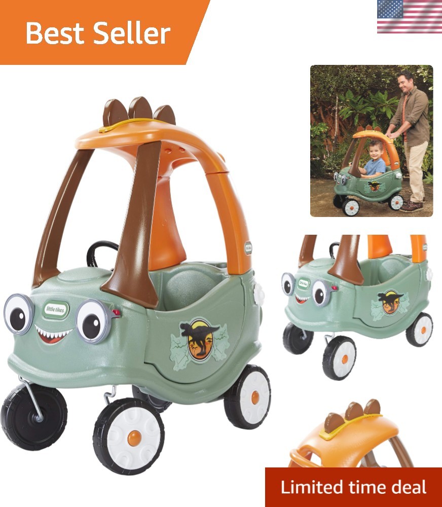 T-Rex Cozy Coupe Ride-On Car for Kids, Multicolor – Fun Indoor & Outdoor Play