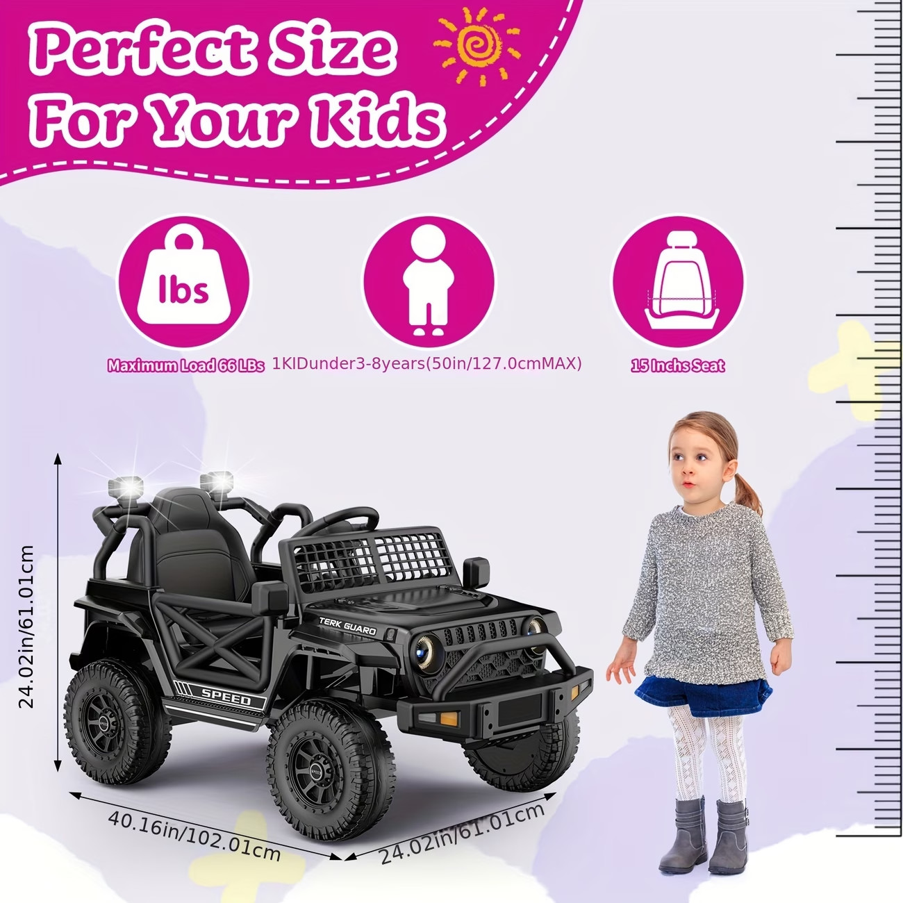 Ride On Truck, 12V7AH Children’s Electric Vehicle, Equipped with Parent Remote