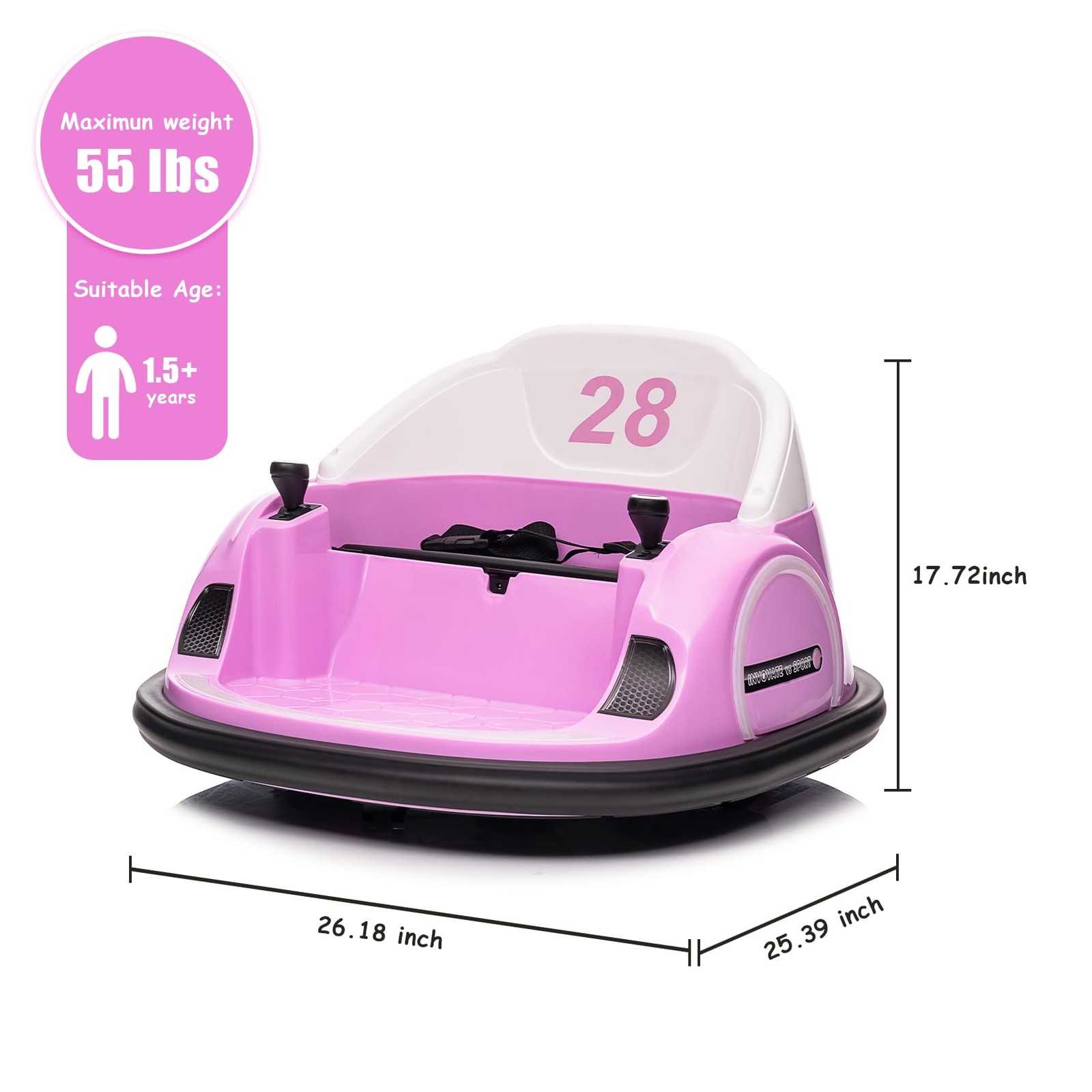 12V Kids Ride On Bumper Car Electric Vehicle for Toddlers Ride on Toy Bumping Ca
