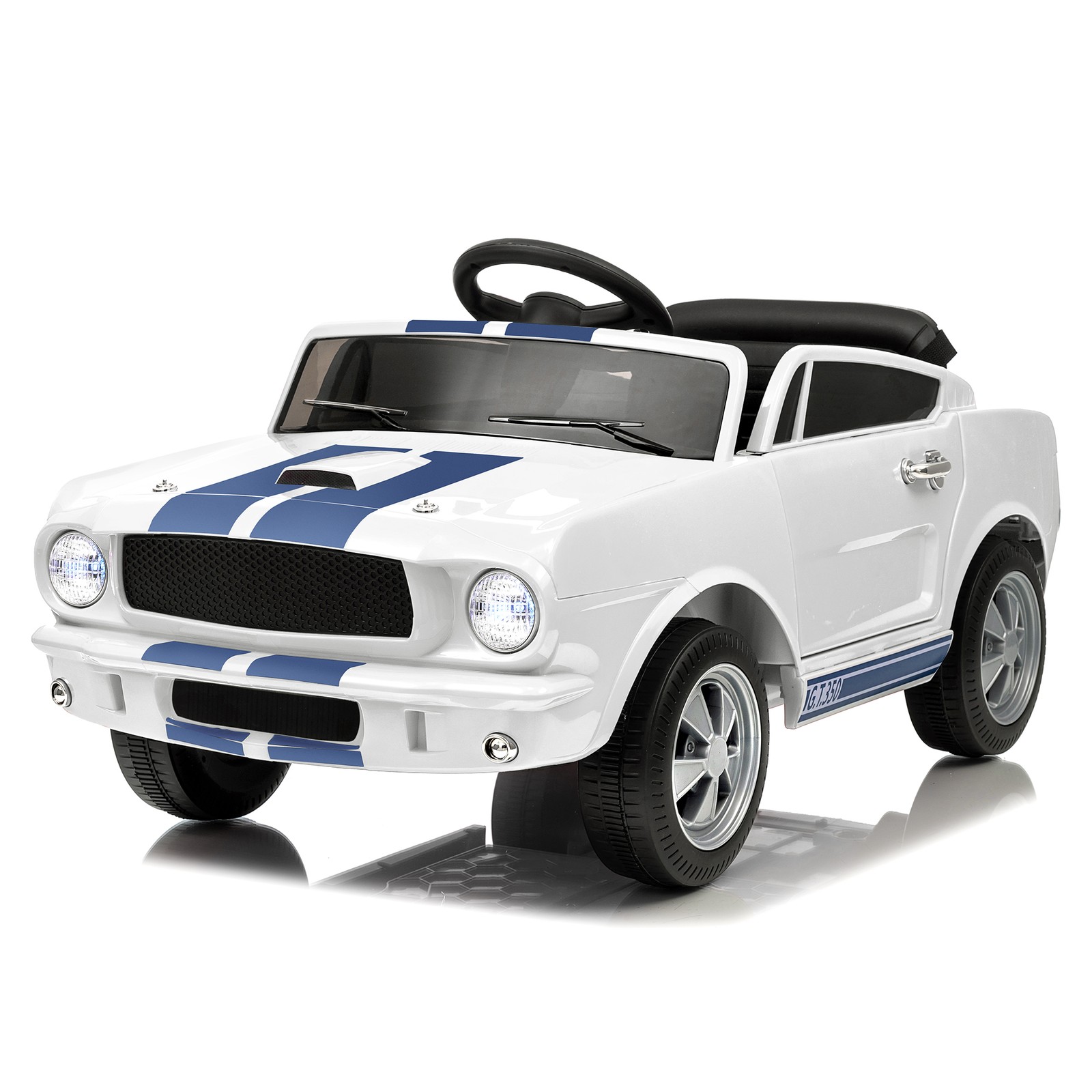 12V Kids Ride On Car w/ Remote, Bluetooth Music, LED Lights, 2 Speeds,3-8 Years
