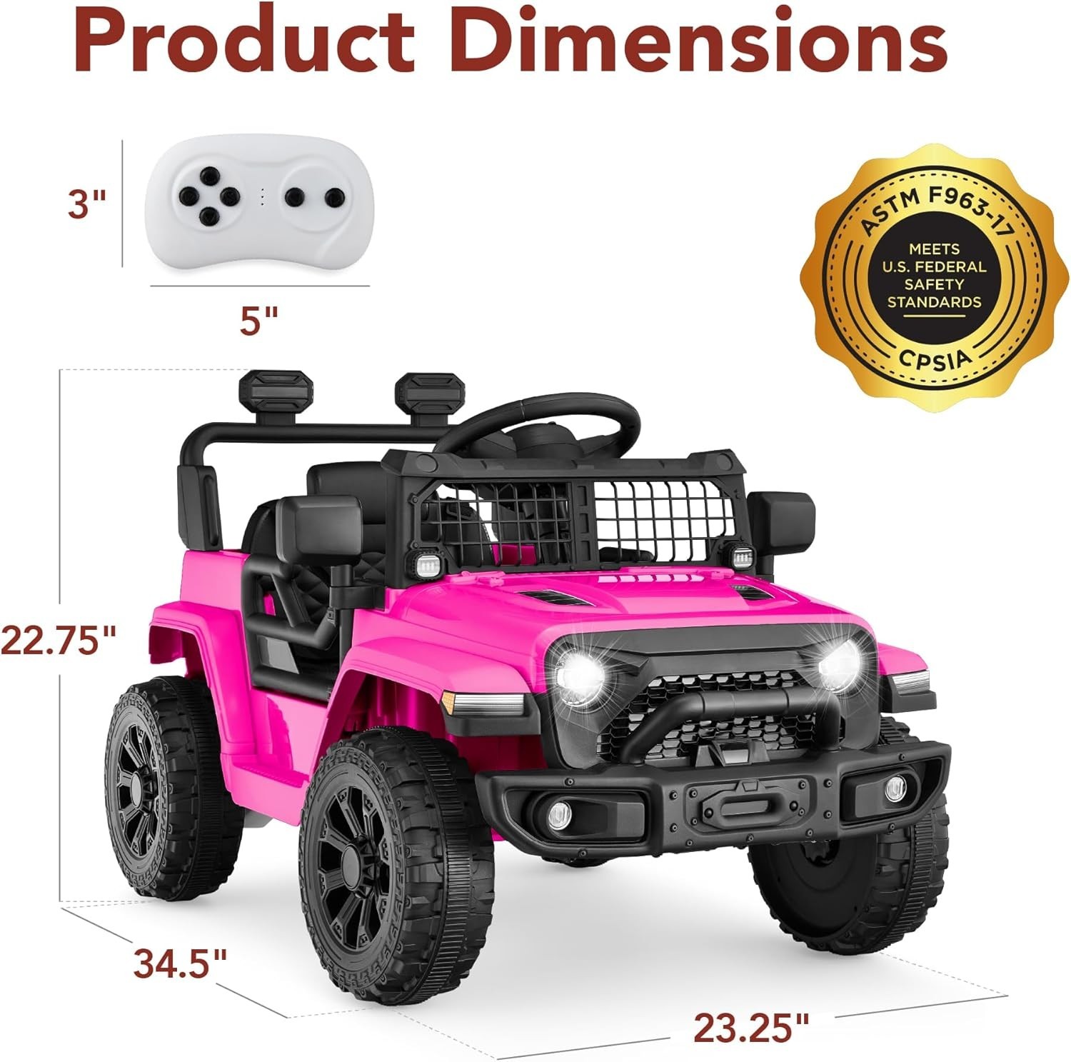 Carro Electrico Para Niños De 3 A 5 Años Montar Manejar Y Jugar Con Luces NUEVO
