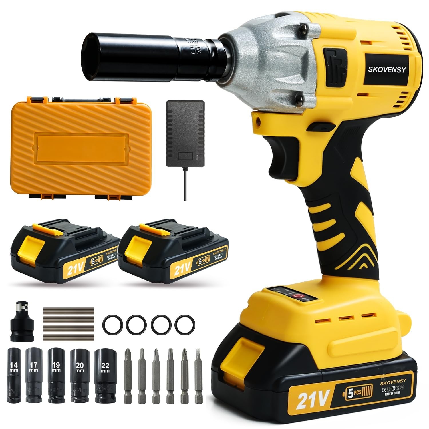 Cordless Impact Wrench 258Ft-lb (350N.m), Electric Driver for Car Tires and H…