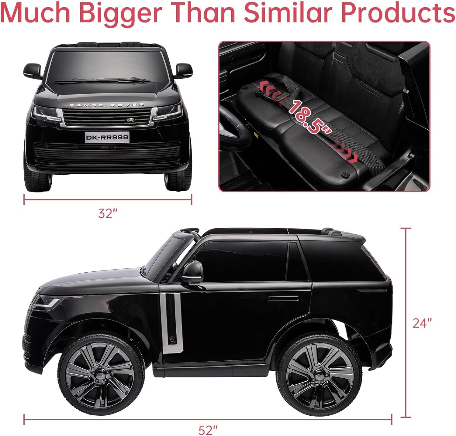 Ride On Car Truck for Kids 24V Battery Powered Electric Vehicle Car Toy w/Remote