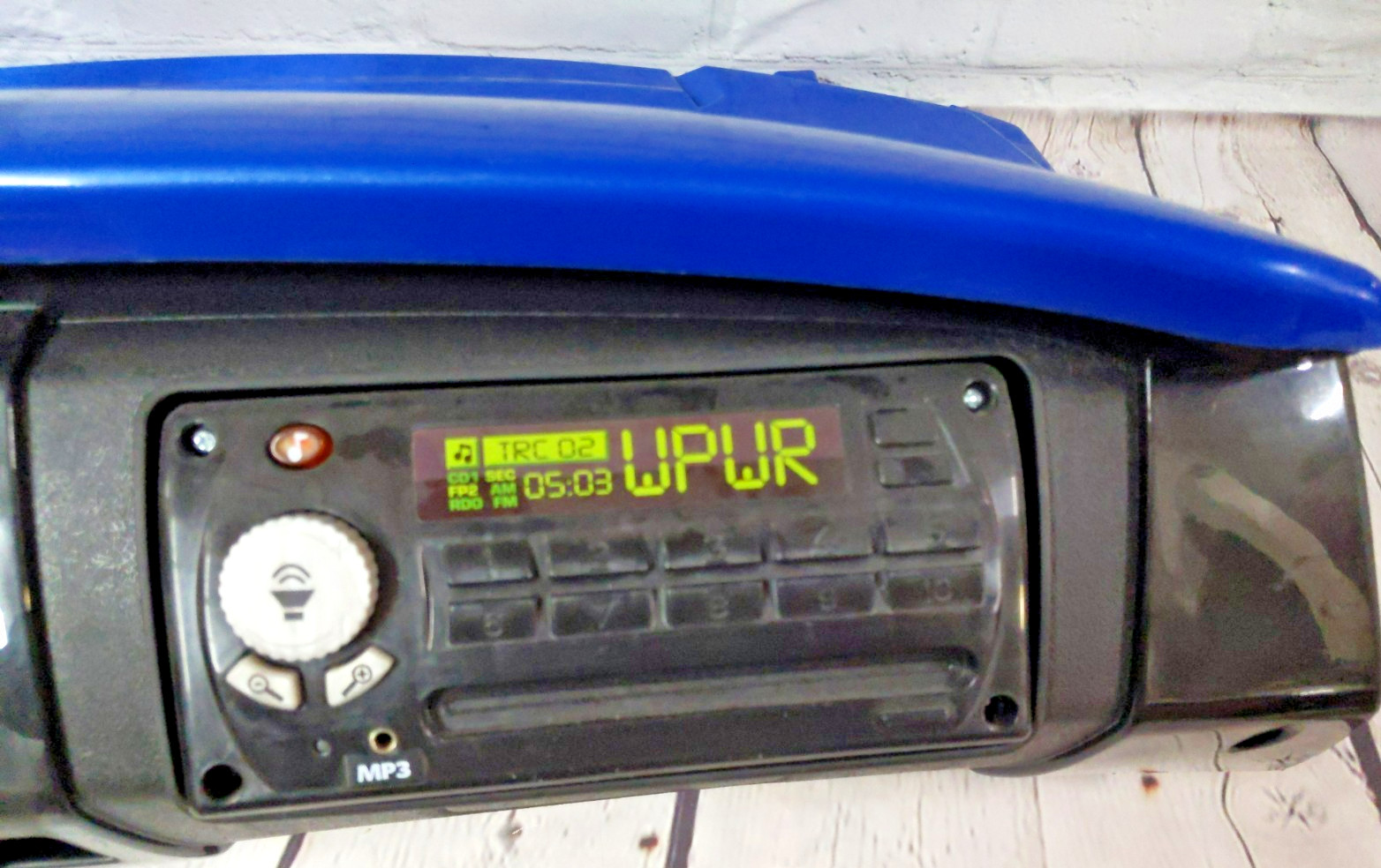 Genuine Power Wheels Ford F150 Windshield Dash Assembly With Radio, BLUE