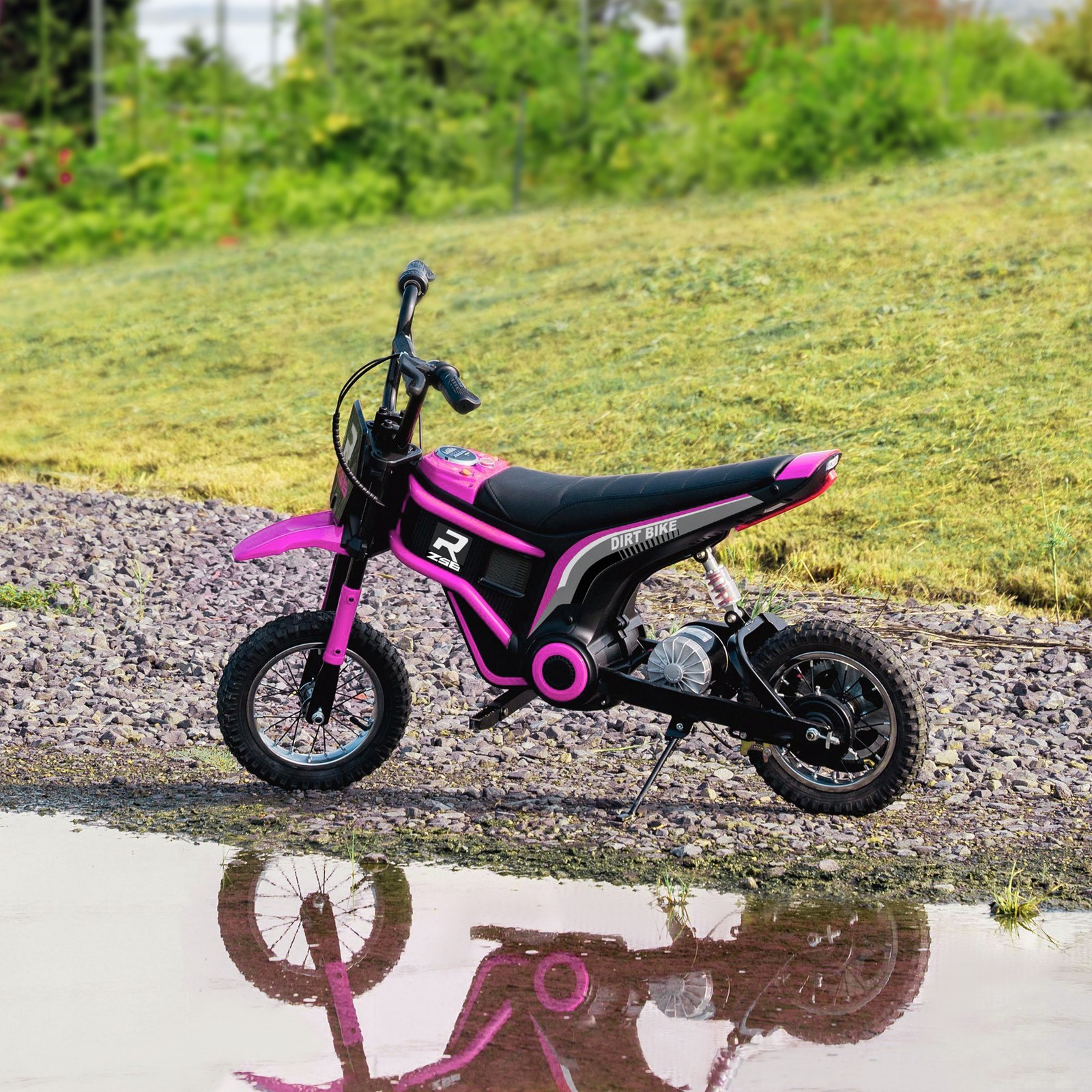 24V 350W 15 MPH Electric Dirt Bike Motorcycle w/ Twist Grip, Pink