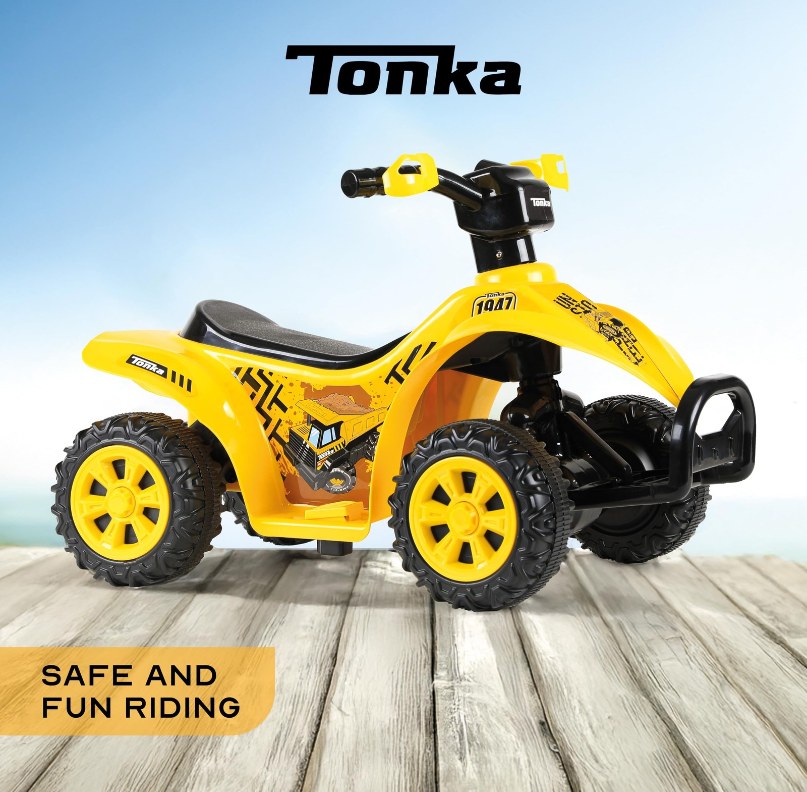 Tonka – 6V ATV Quad for Kids, Powerful and Safe Ride-On Toy with Rechargeable…