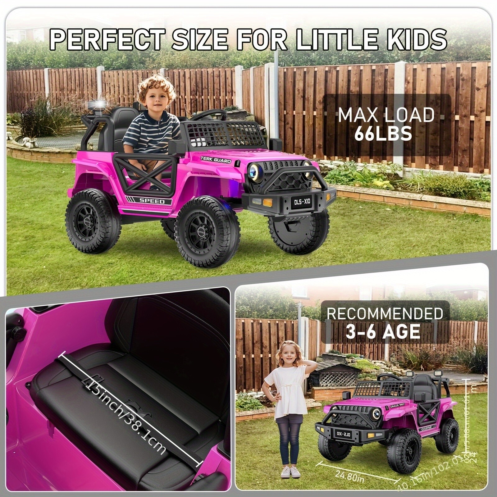 12V Kids Ride on Toy Electric Car Battery Power Wheel Jeep w/Remote Control LED