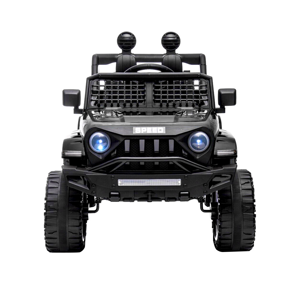Black 12V Kids Car Power Wheels Ride-on Truck Vehicle w/Remote Control LED Light