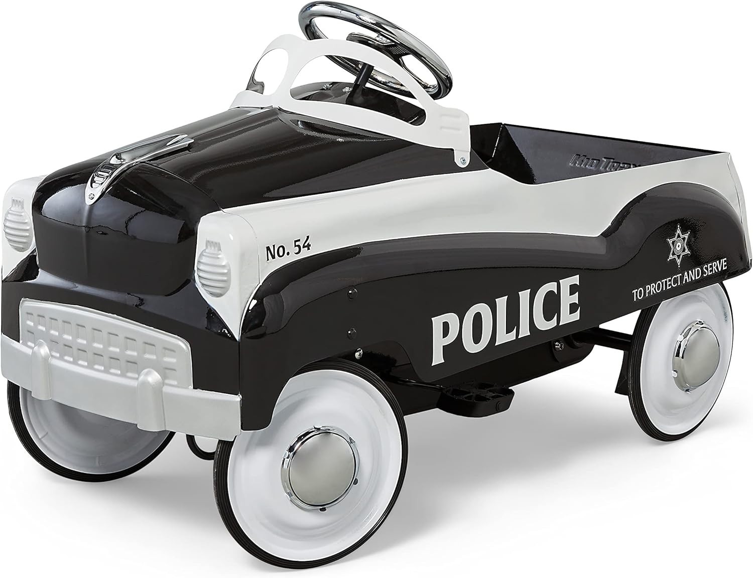 NEW NIB Kid Trax Police Ride-On Pedal Car Authentic Steel FREE SHIPPING