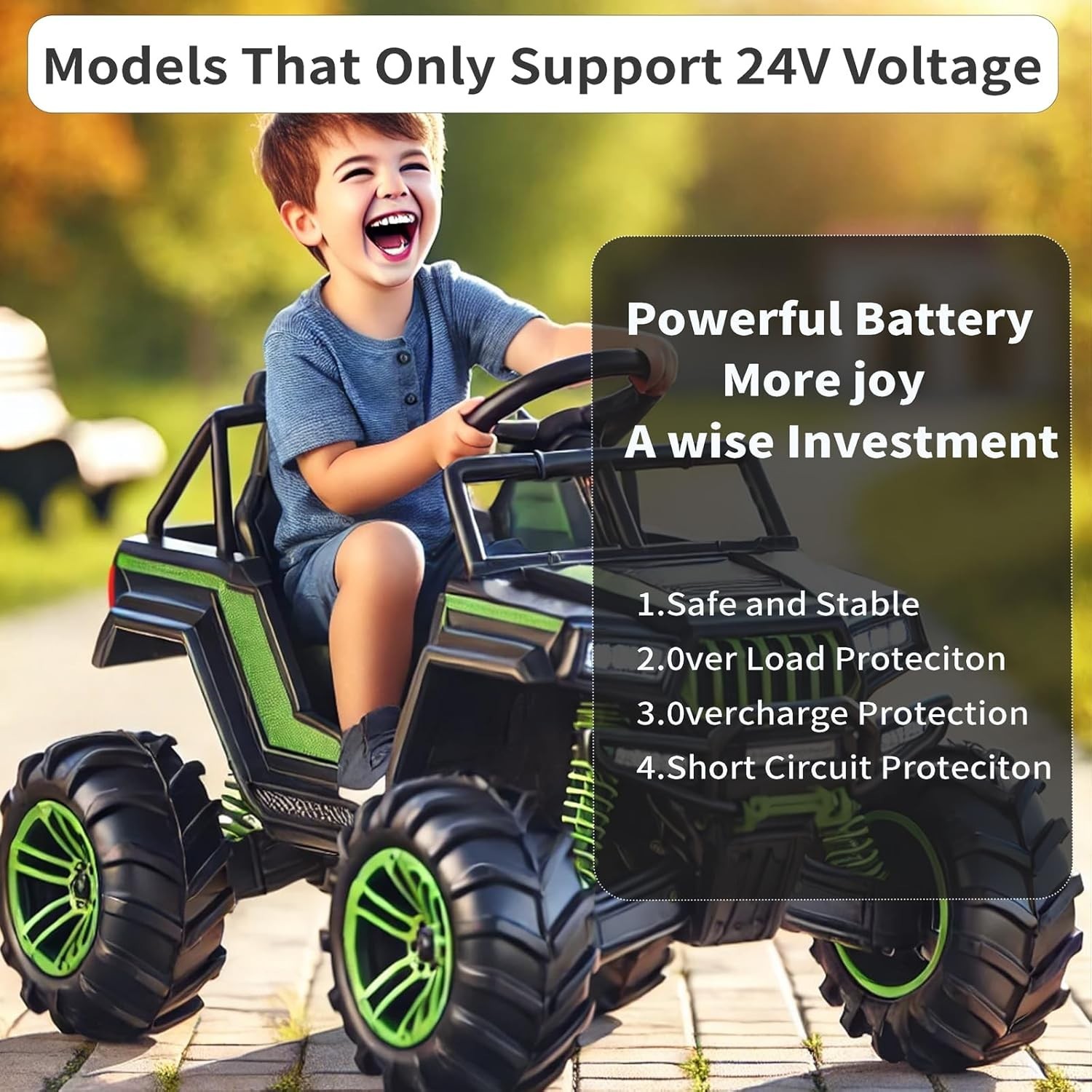 24V 7Ah 12Ah Battery for Dynacraft Realtree 24V Kids Ride-On Toys built-in New