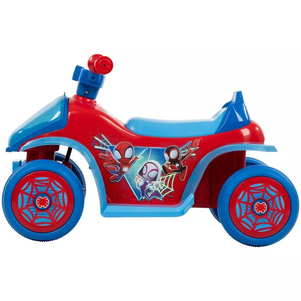 HUFFY SPIDEY HIS AMAZING FRIENDS BATTERY RIDE-ON QUAD 6V AGE 1.5+ – BLUE/RED