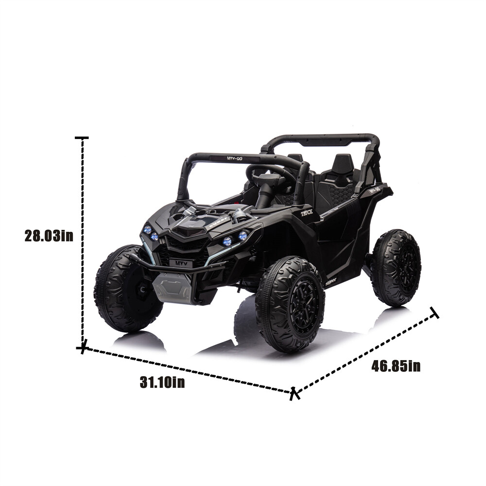 24V Kid Ride On UTV w/ Remote Control Kids 2 Seater Car Toy 2.49-3.73MPH Aged 3+
