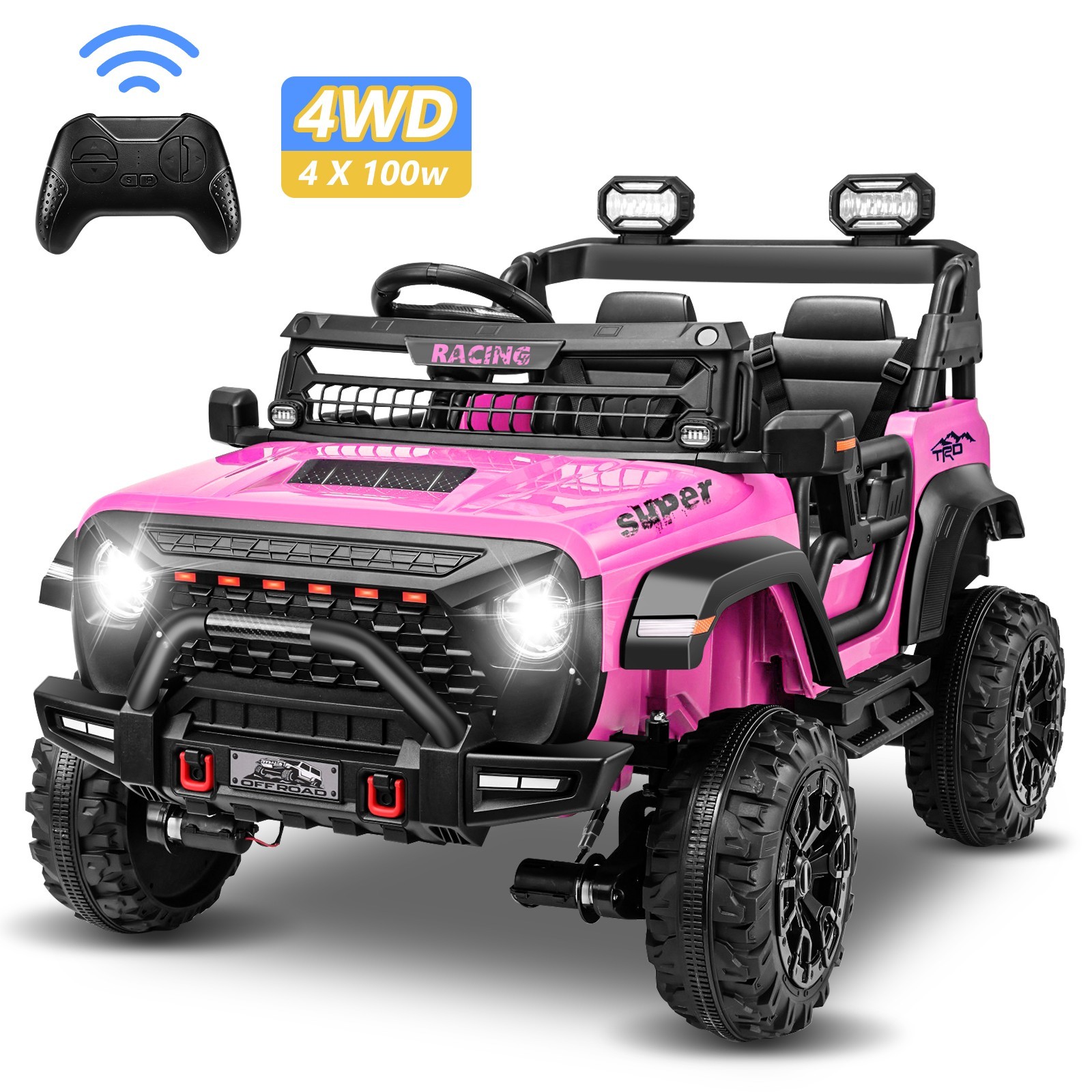 2 Seater Ride on Car 24V Electric Car with Remote Control 4WD Battery Powered US