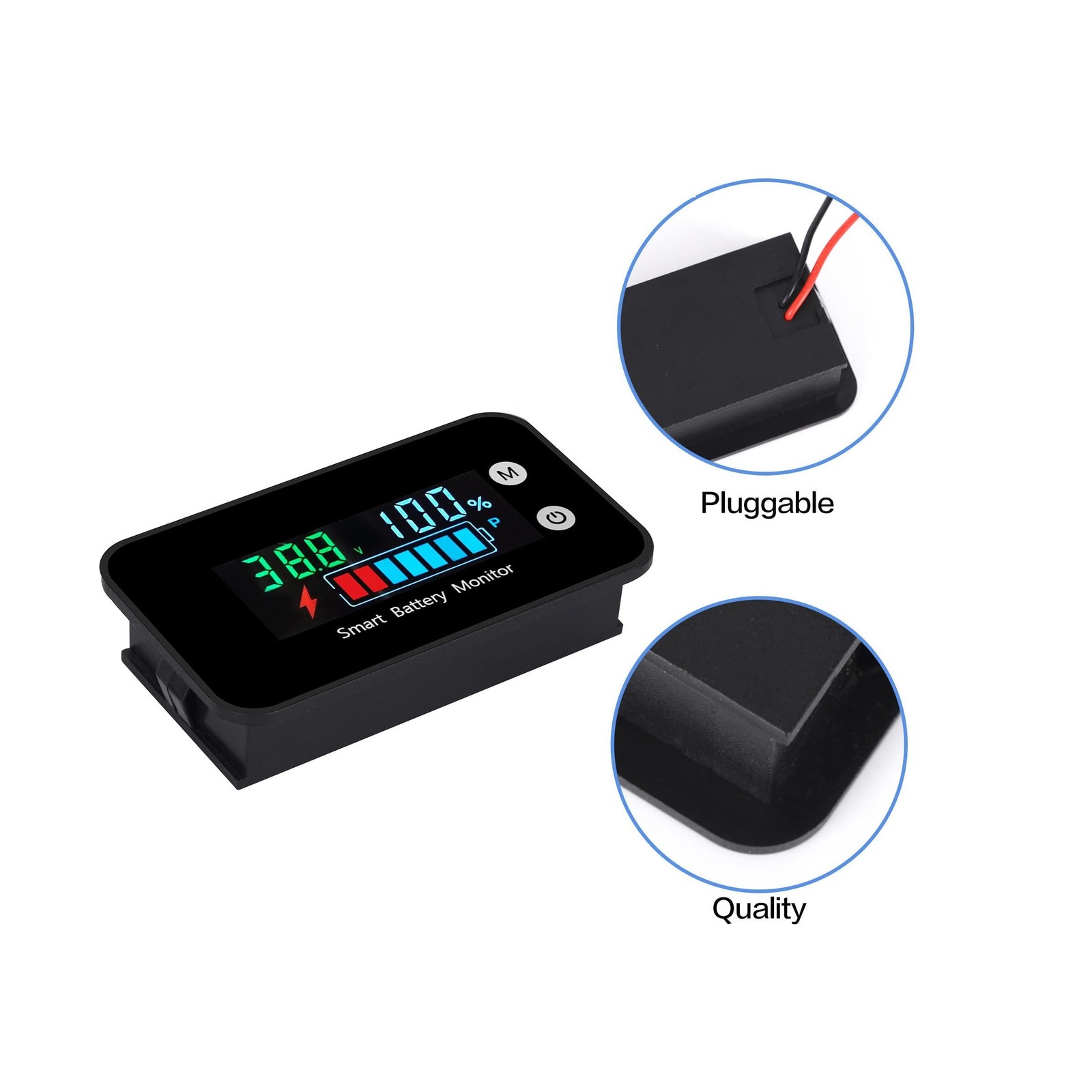 IPX7 Waterproof Battery Monitor12v 24v 36v 48v 60v 72v,Car Motorcycle Golf ca…