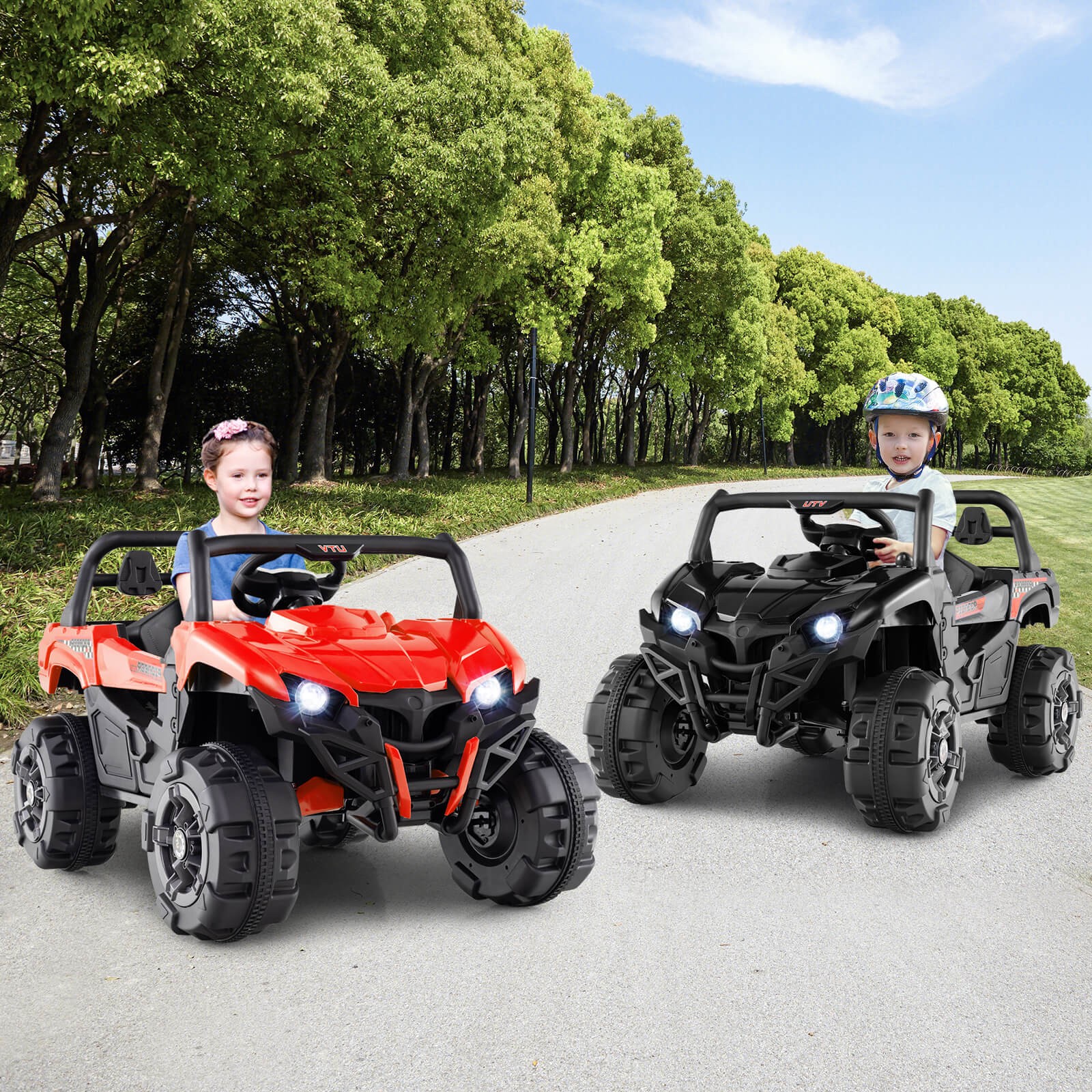 12V Kids Ride on Truck w/ Remote Control Slow Start Safety Belt Rear Storage
