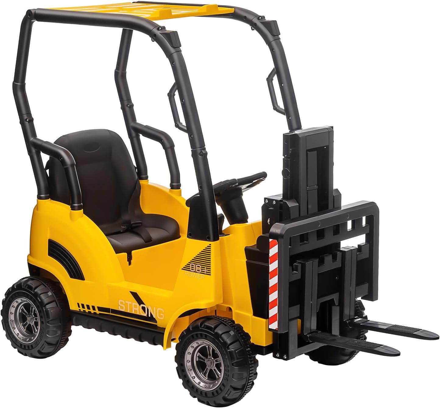12V Electric Forklift For Children Kids Ride On Construction Car With Tent Toys