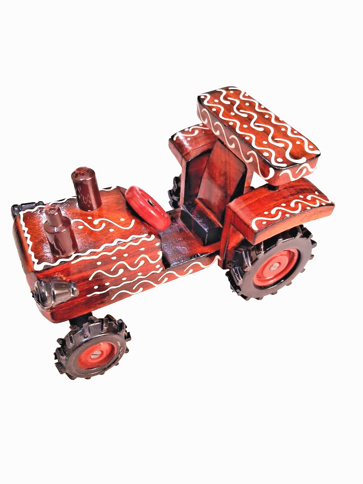 Wood Toy Farm Tractor Kids Toddlers Playthings 4 wheel Toy Wooden Handmade Gift