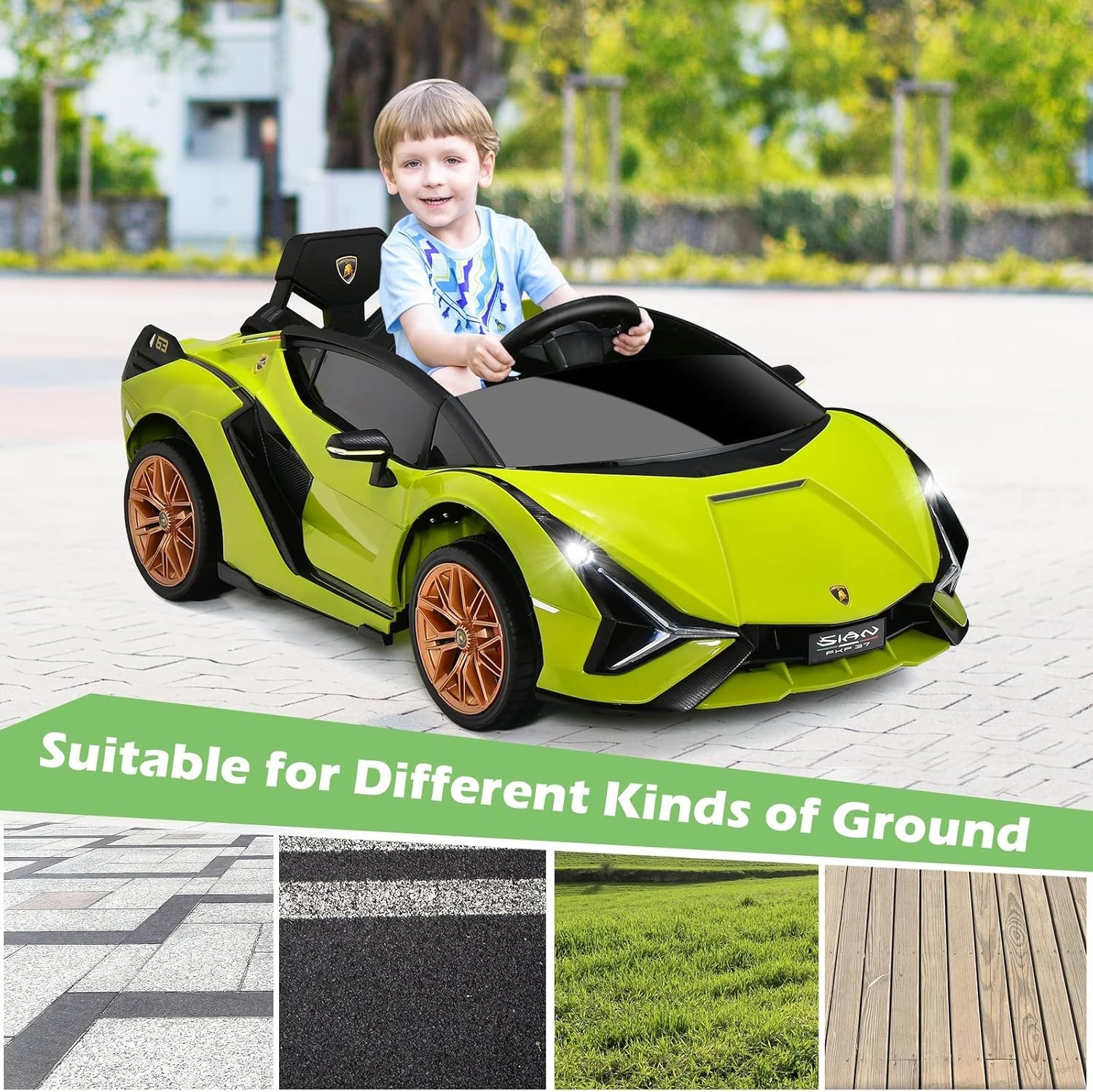 Electric Lamborghini Sian Roadster for Kids