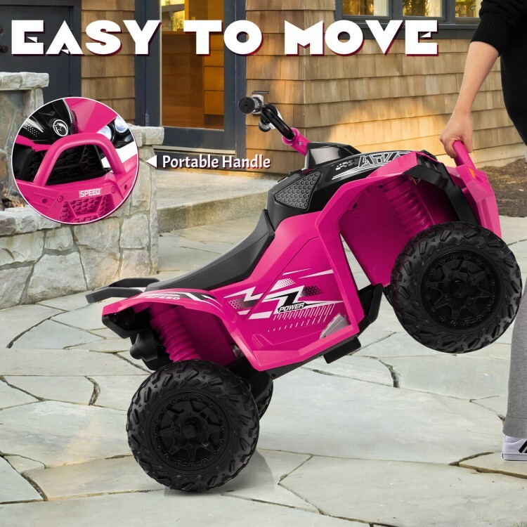 12V Battery Powered Ride on ATV Electric 4-Wheeler Driving Children Car Toy Kids