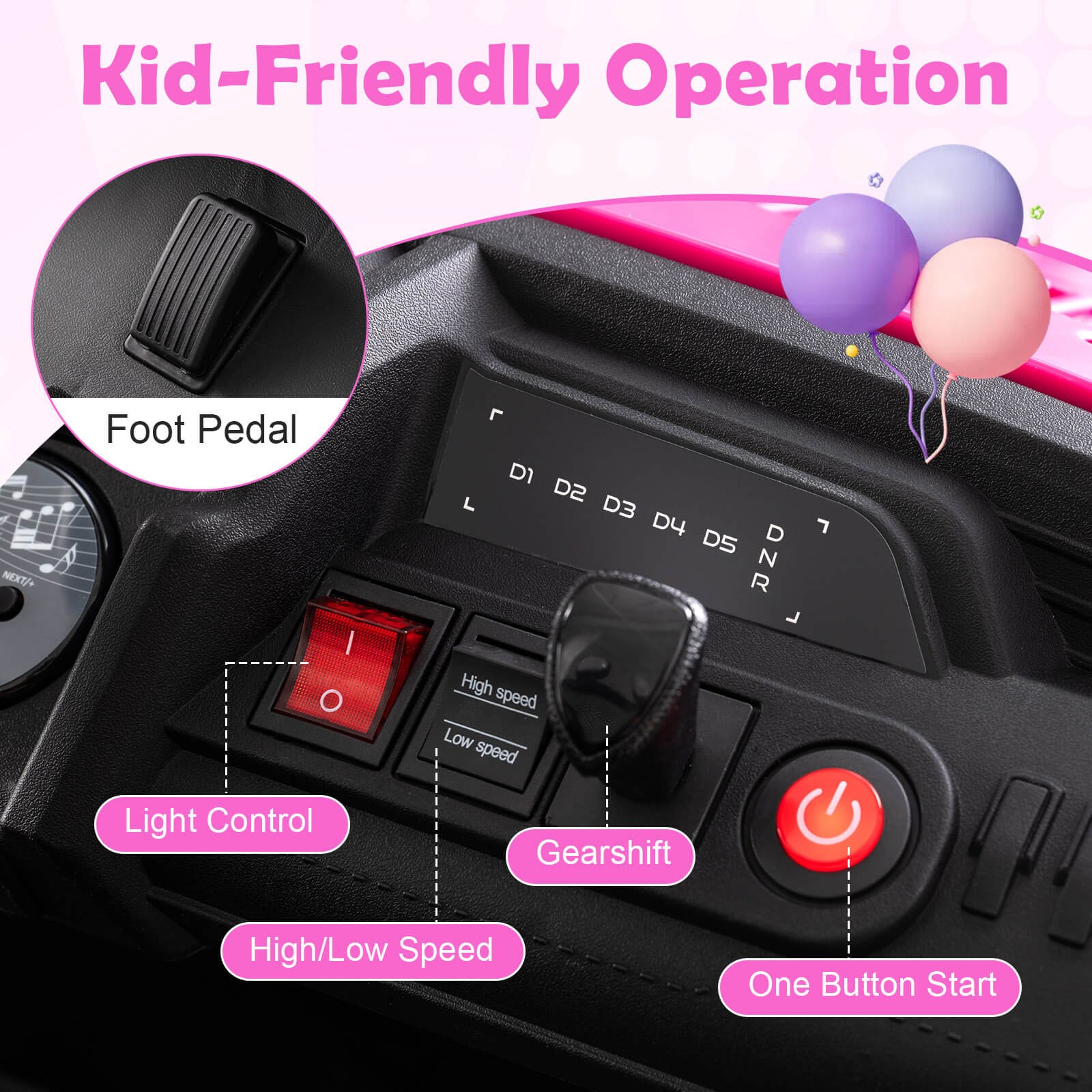 24V Ride on Toy for Big Kid’s 2 Seater Ride on UTV Truck Car w/ Remote Control