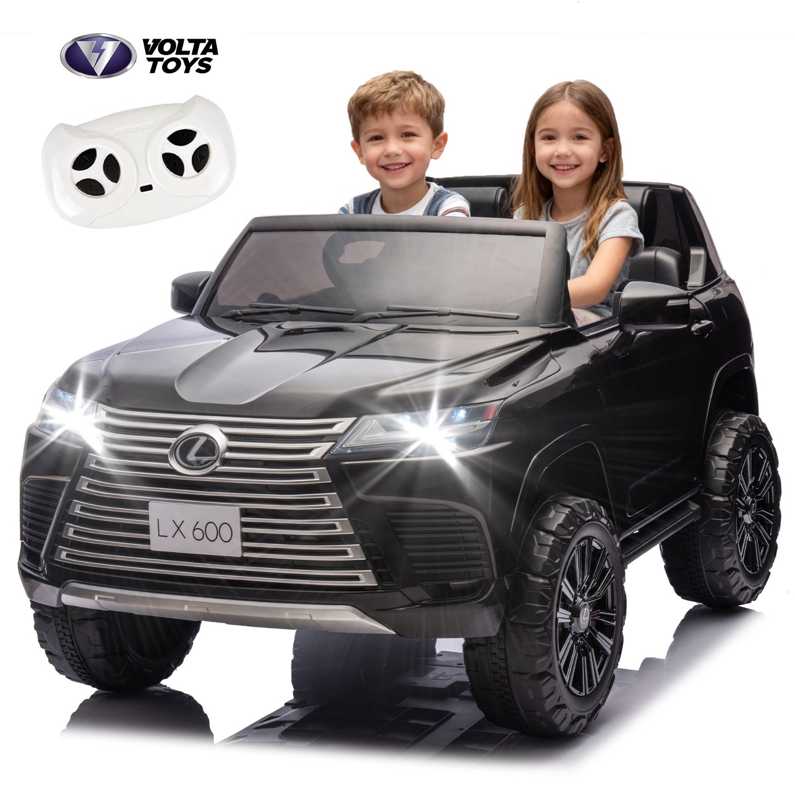 24V Kids Ride On Car Licensed LEXUS LX600 SUV w/Remote,Dual 55W Motors,Black