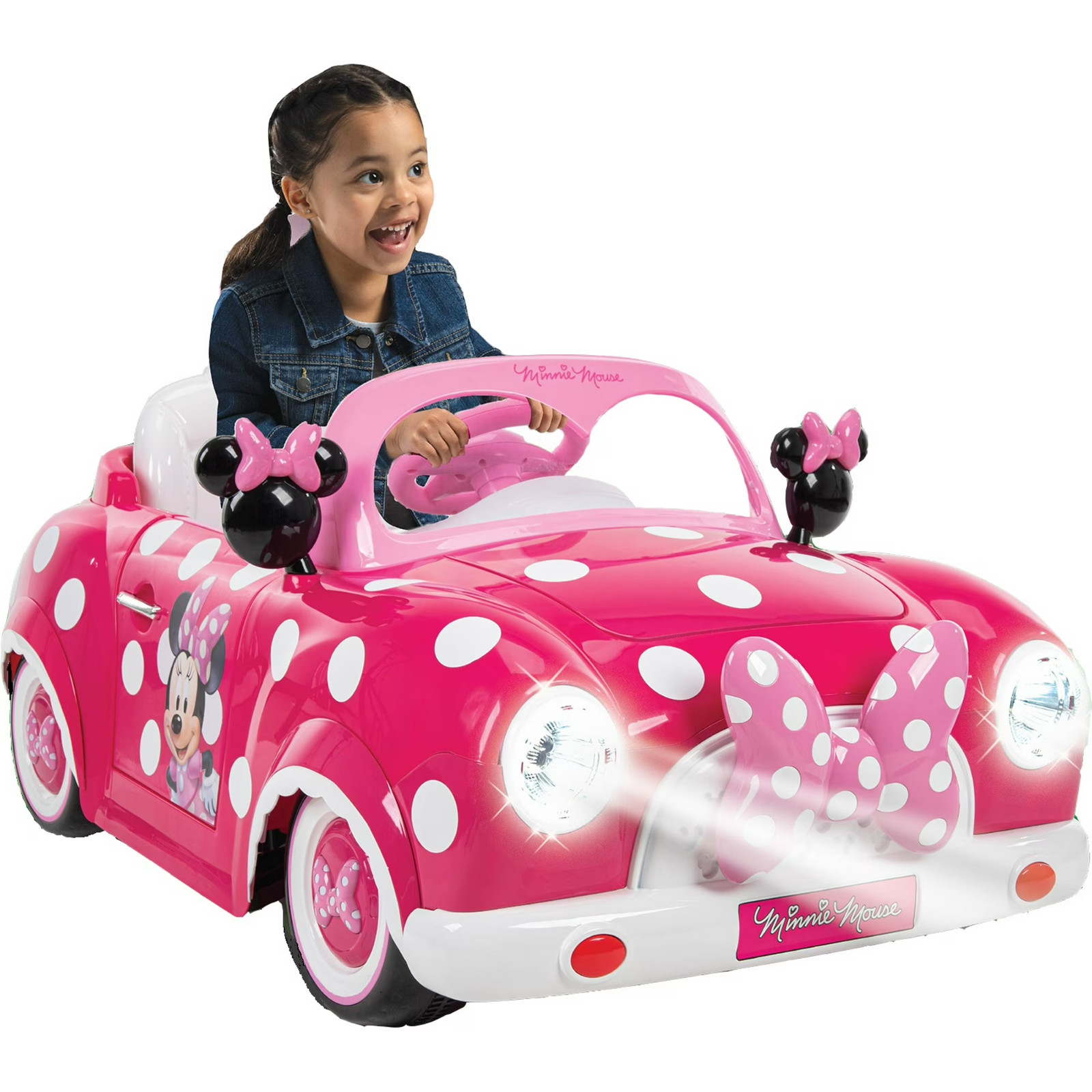 Huffy Minnie Mouse 6V Battery-Powered Ride-On Car for Kids Ages 3+