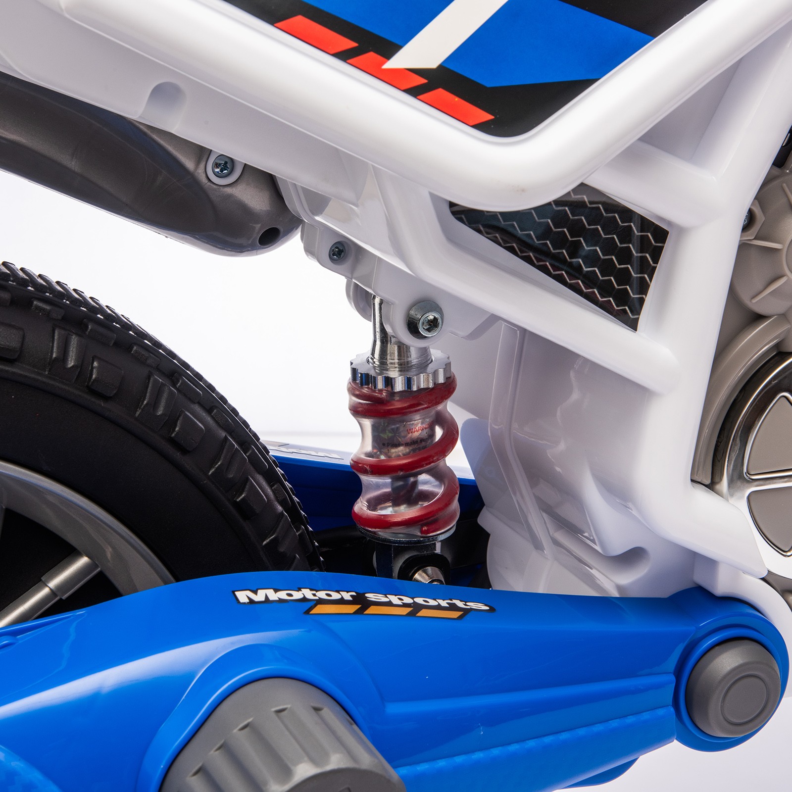 Electric 12V Blue Kids Ride On Motorcycle Bike Motorbike w/ Training Wheels