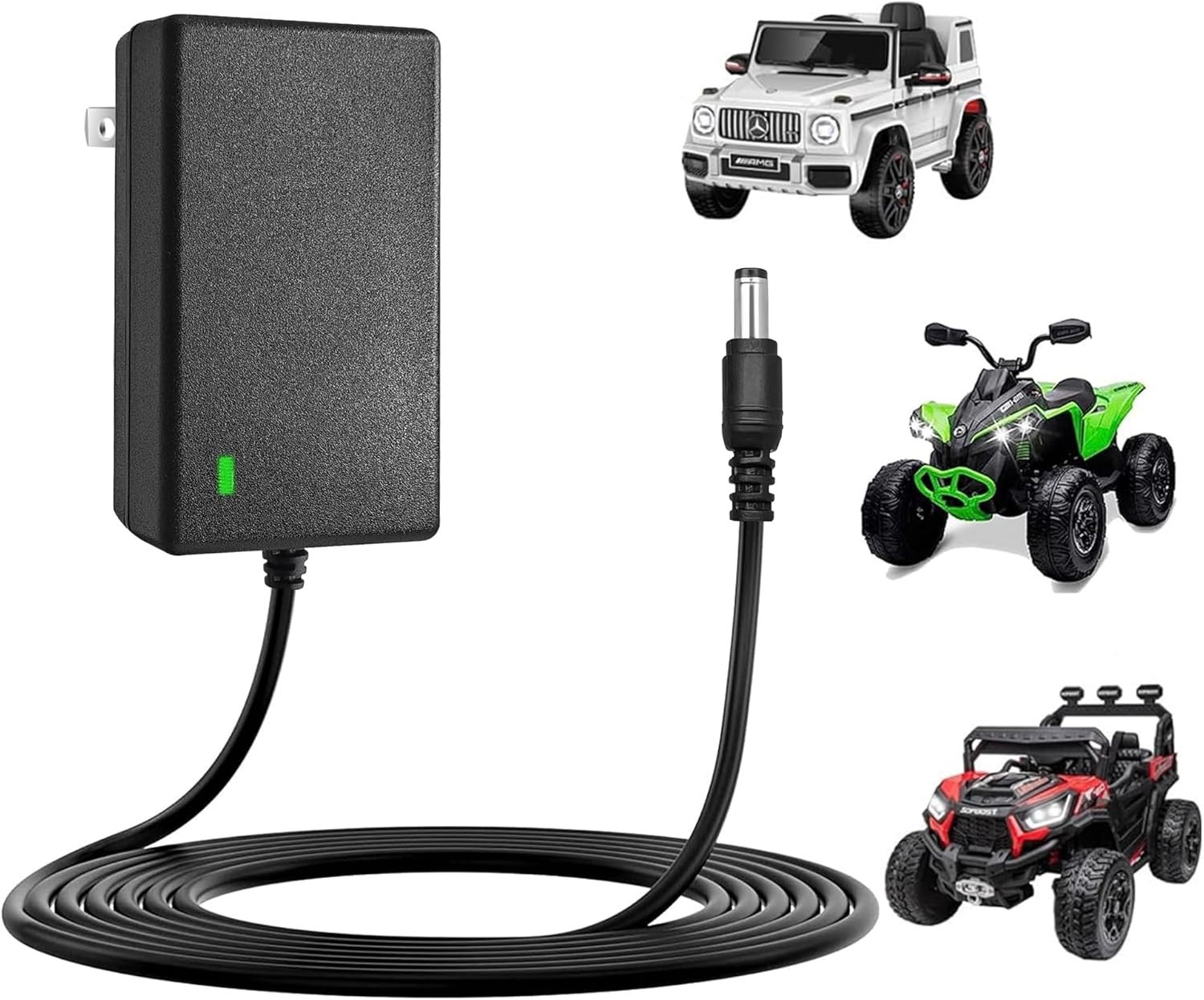 24V Battery Charger for Ride on Toys – Compatible with Power Wheels, Kids Ride o