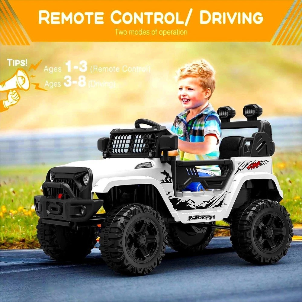 12V Kids Electric Ride-On Truck w/Parent Remote Control, Spring Suspension & …