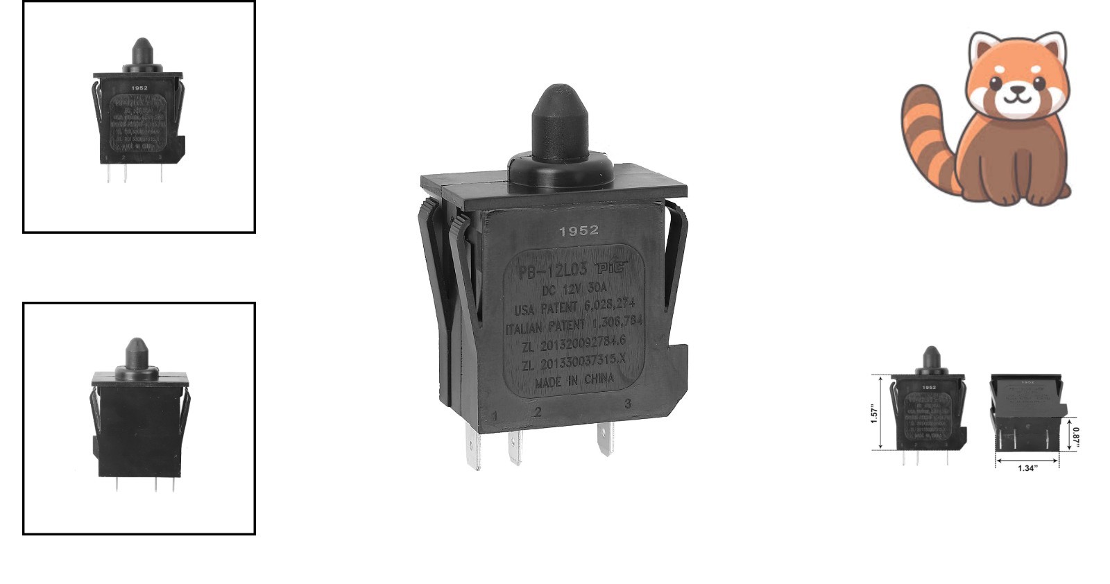 Plunger Type Accelerator Foot Switch for Power Wheels Ford F150 – Durable & Safe