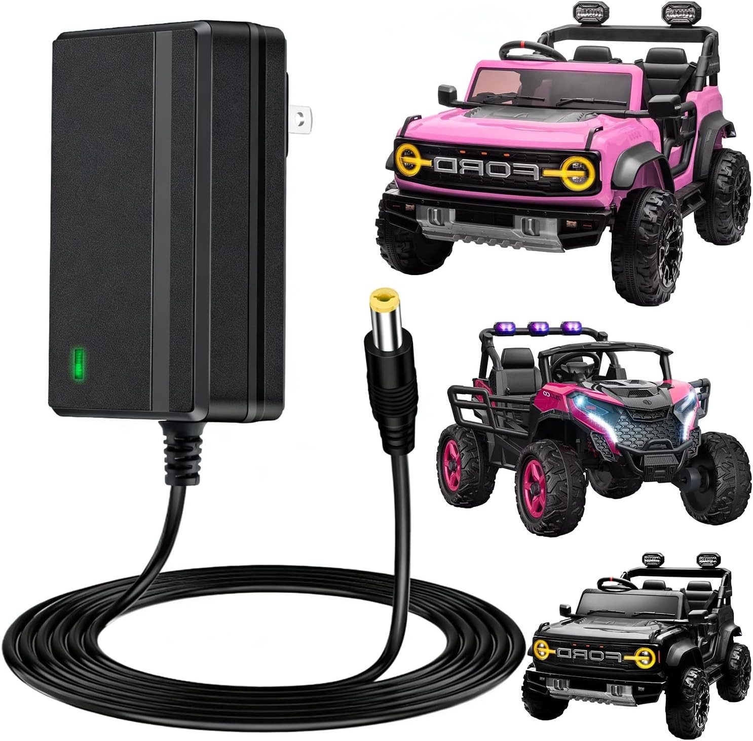24V Charger for Kids Ride On Cars, Wrangler SUV, ATV, Jeep, Quad, 1000mA