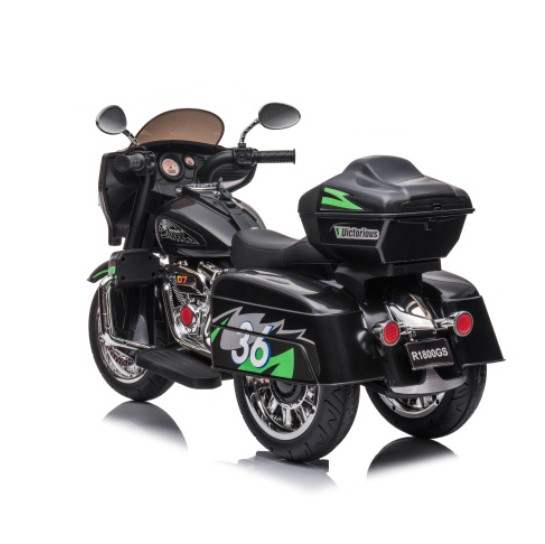 12V Kids Electric Ride On Motorcycle 3-Wheel Two-Seat Bike w/ LED Headlights Key