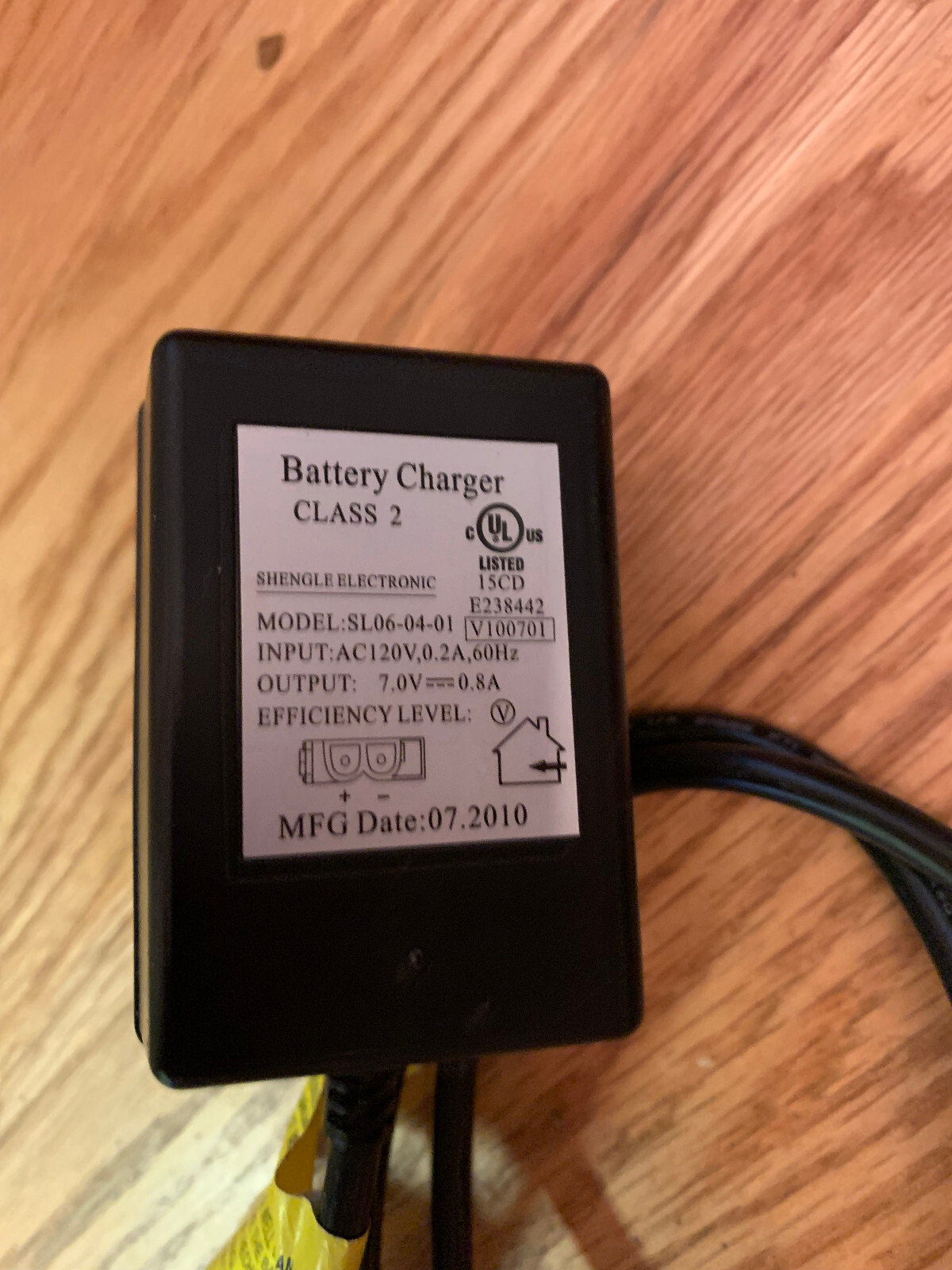 Shengle SL06-04-01 Battery Charger Class 2 Kid Trax Motion Trends 7V .8A