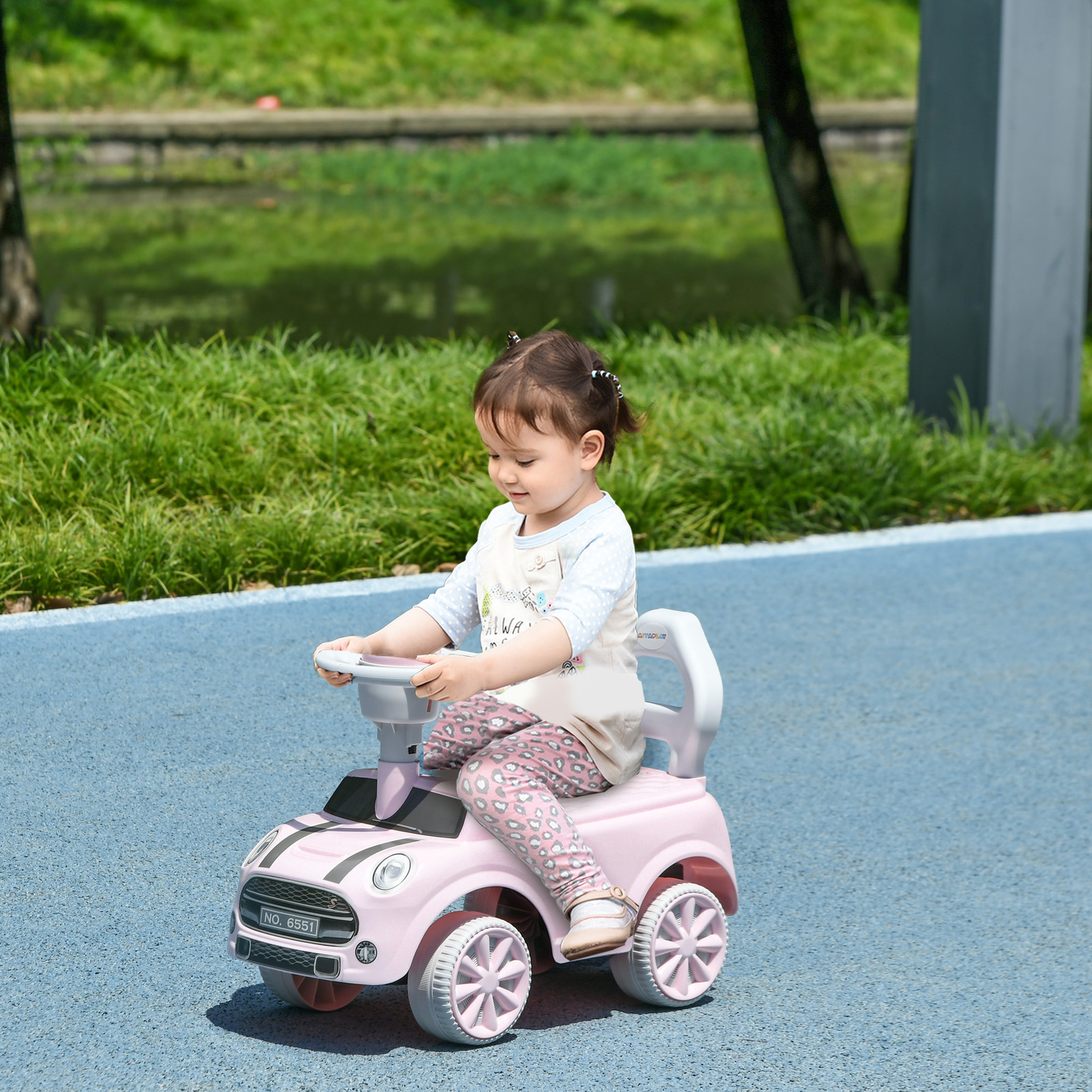 Toddler Ride on Toy, Foot to Floor Sliding Car, Pink