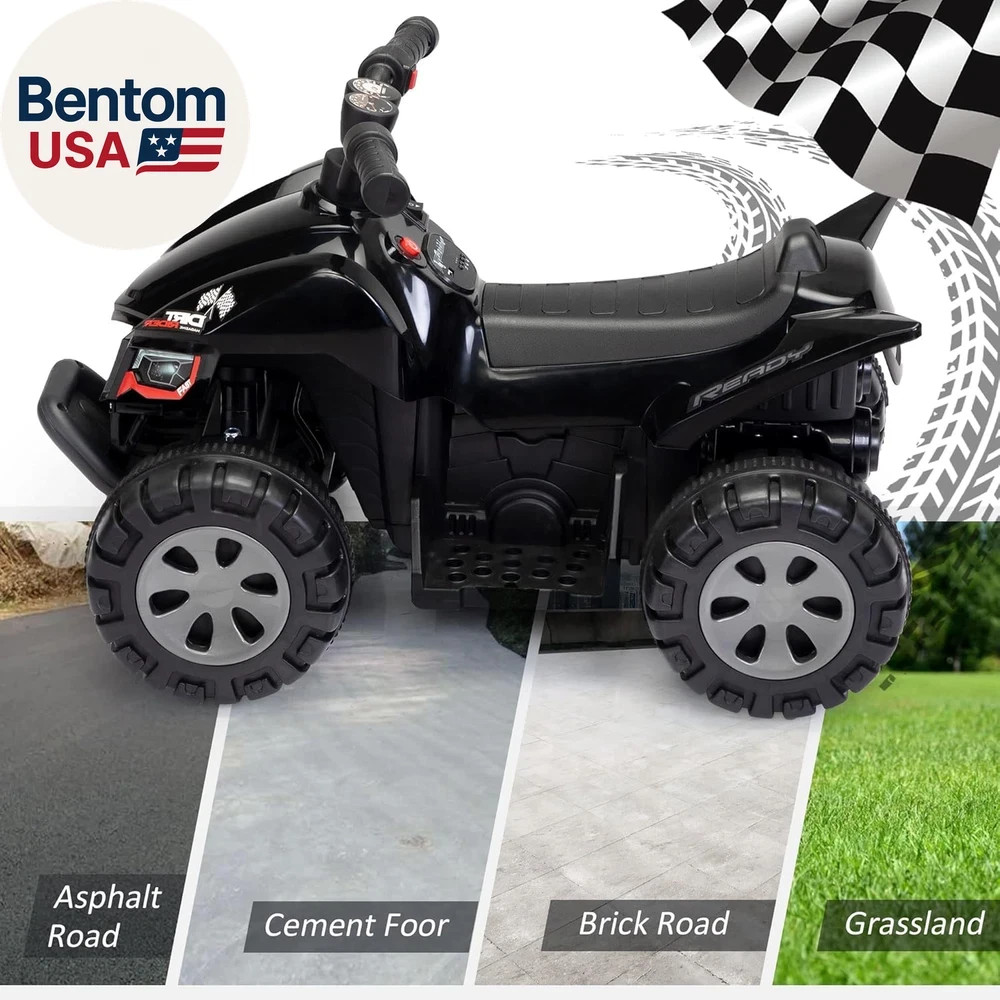 Ride on Toy for Toddler, 25W 4 Power Wheels with Cool Spraying System, 4-Wheeler