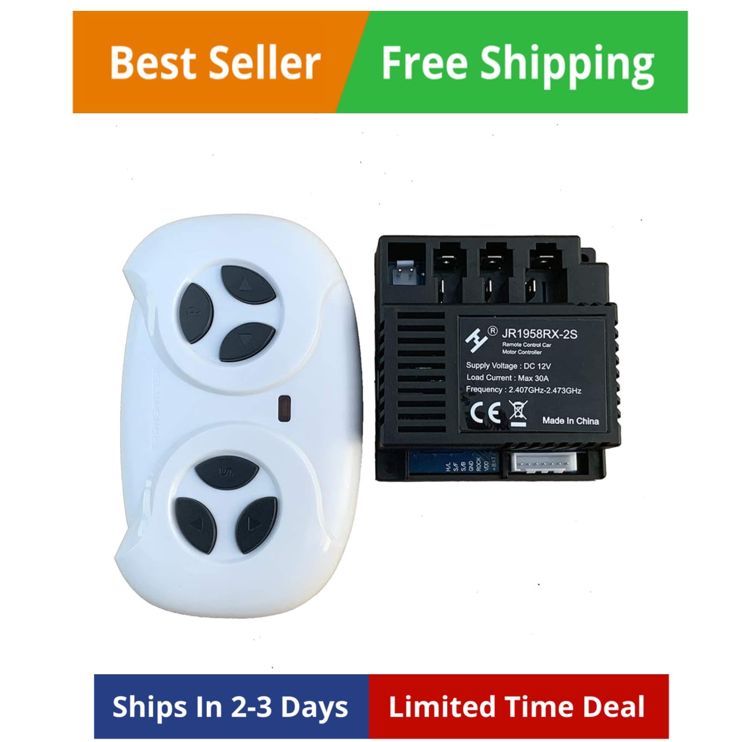 2.4G Bluetooth Remote Control and JR1958RX-2S Receiver Kit Kids Powered Ride …