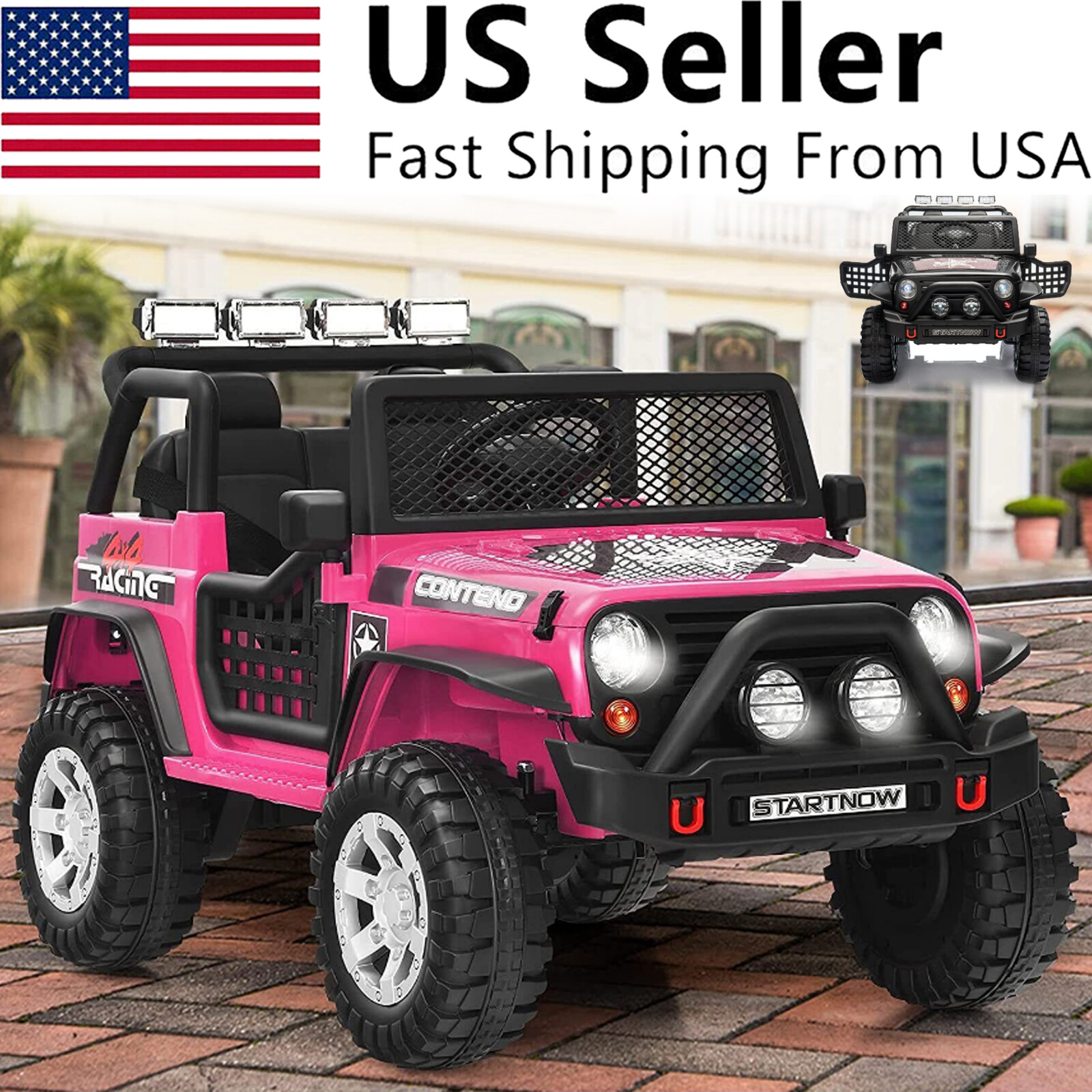 12V Kids Ride on Car Jeep Electric Vehicle Truck w/ Remote Control MP3 LED