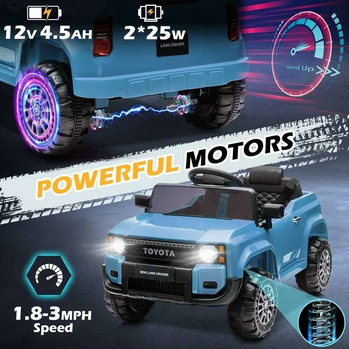 12V Ride On Car Toys, Licensed Toyota Kids Powered Electric Car + Remote Control