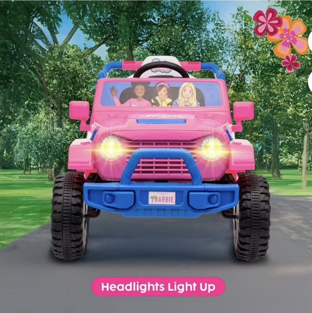 Licensed 12V 1-Seater Rugged Kids Ride-On -Barbie