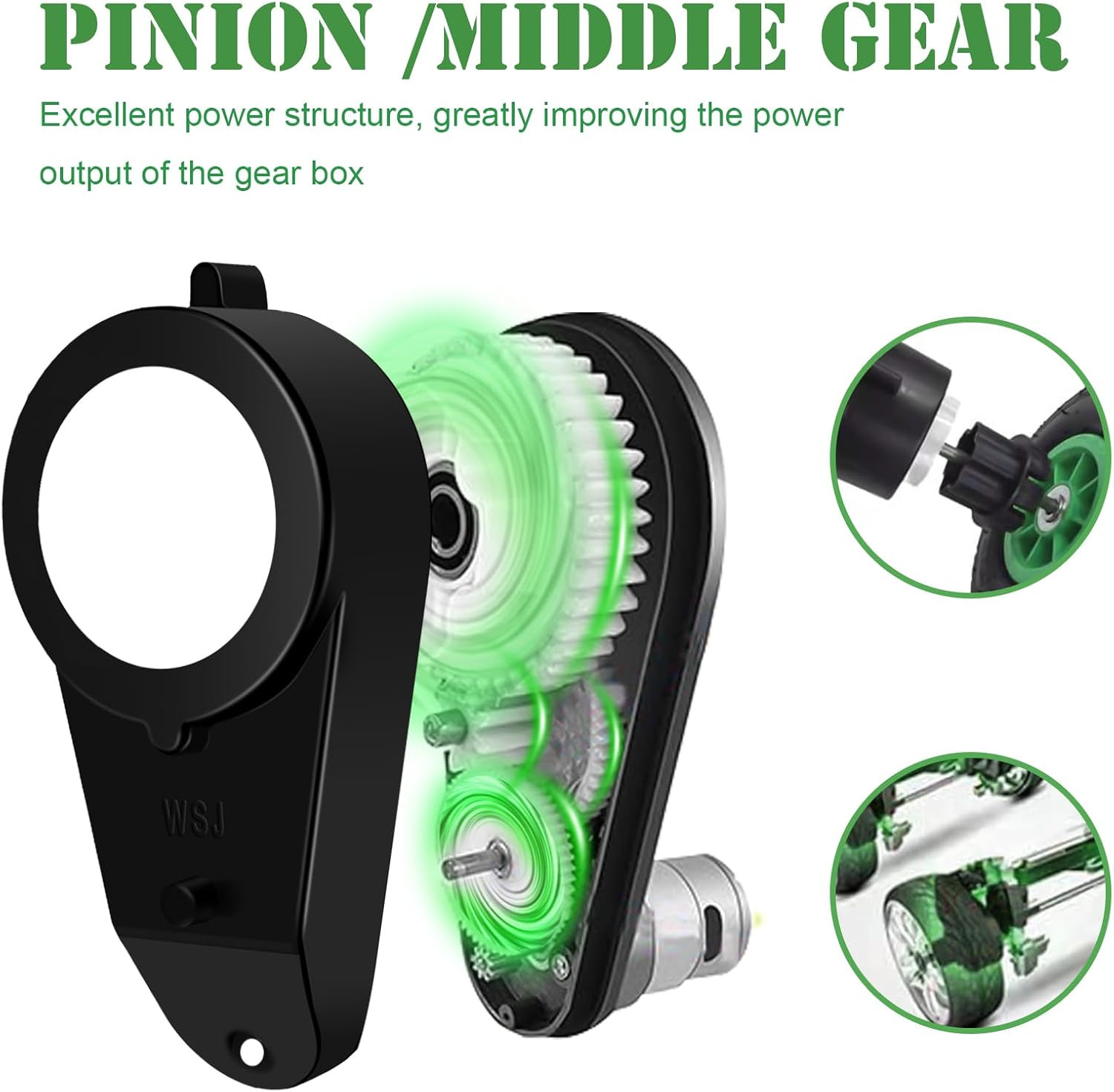 2 Pcs Kids Ride On Car Gearbox 555 24V Motor 40000RPM Electric Motor with Gea…
