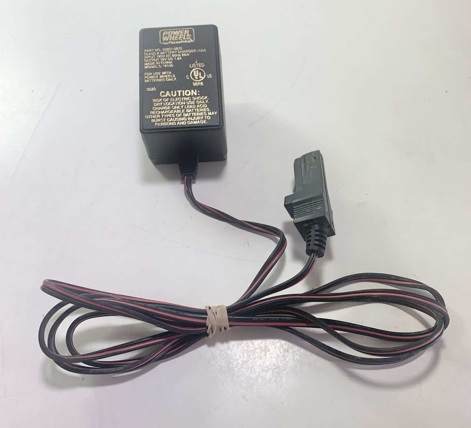 Power Wheels 12v Battery Charger: 00801-0972 – 12V 1.2A
