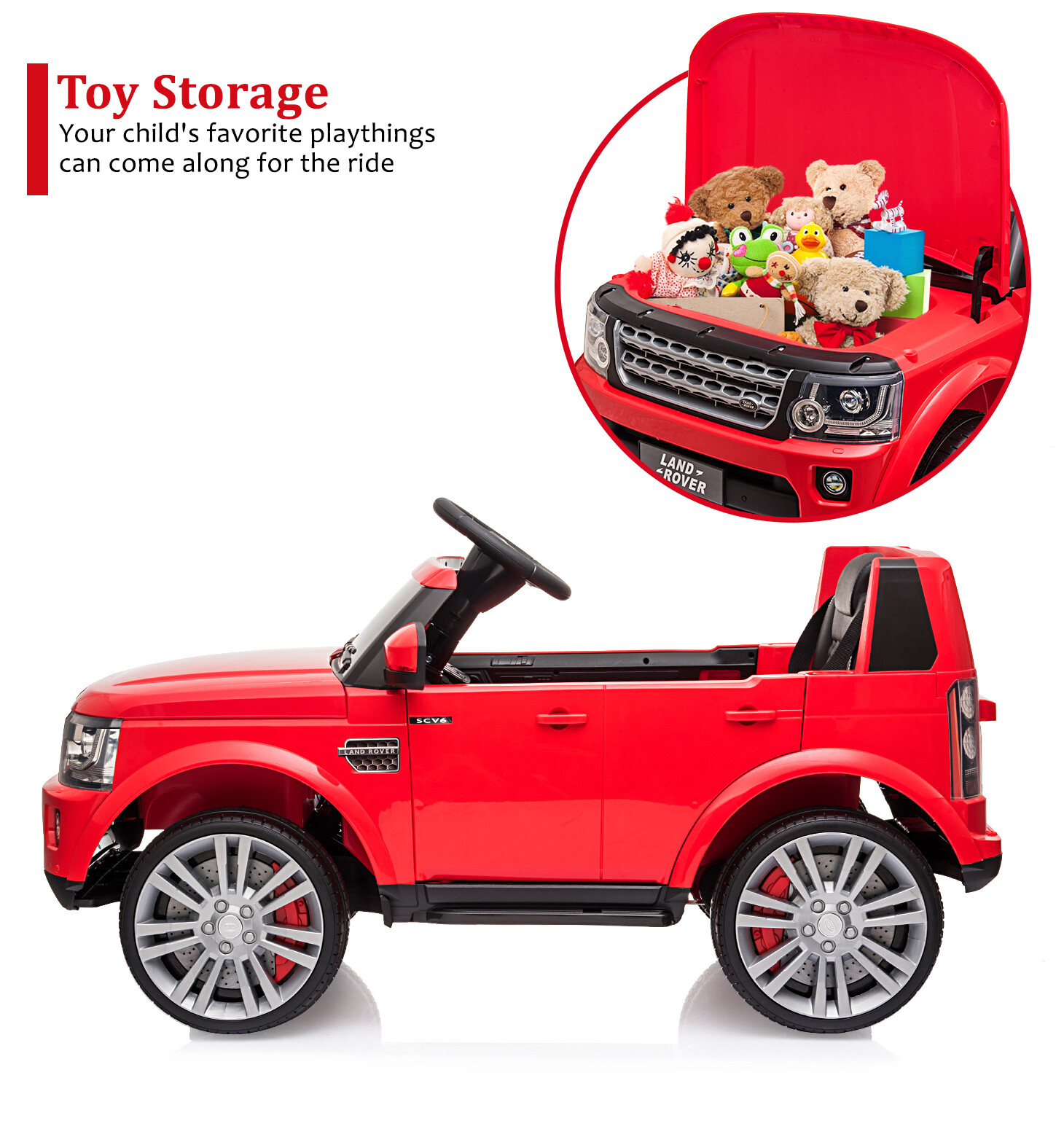 12V Kids Ride On Car Toys Licensed Land Rover Electric Vehicle w/ Remote Control