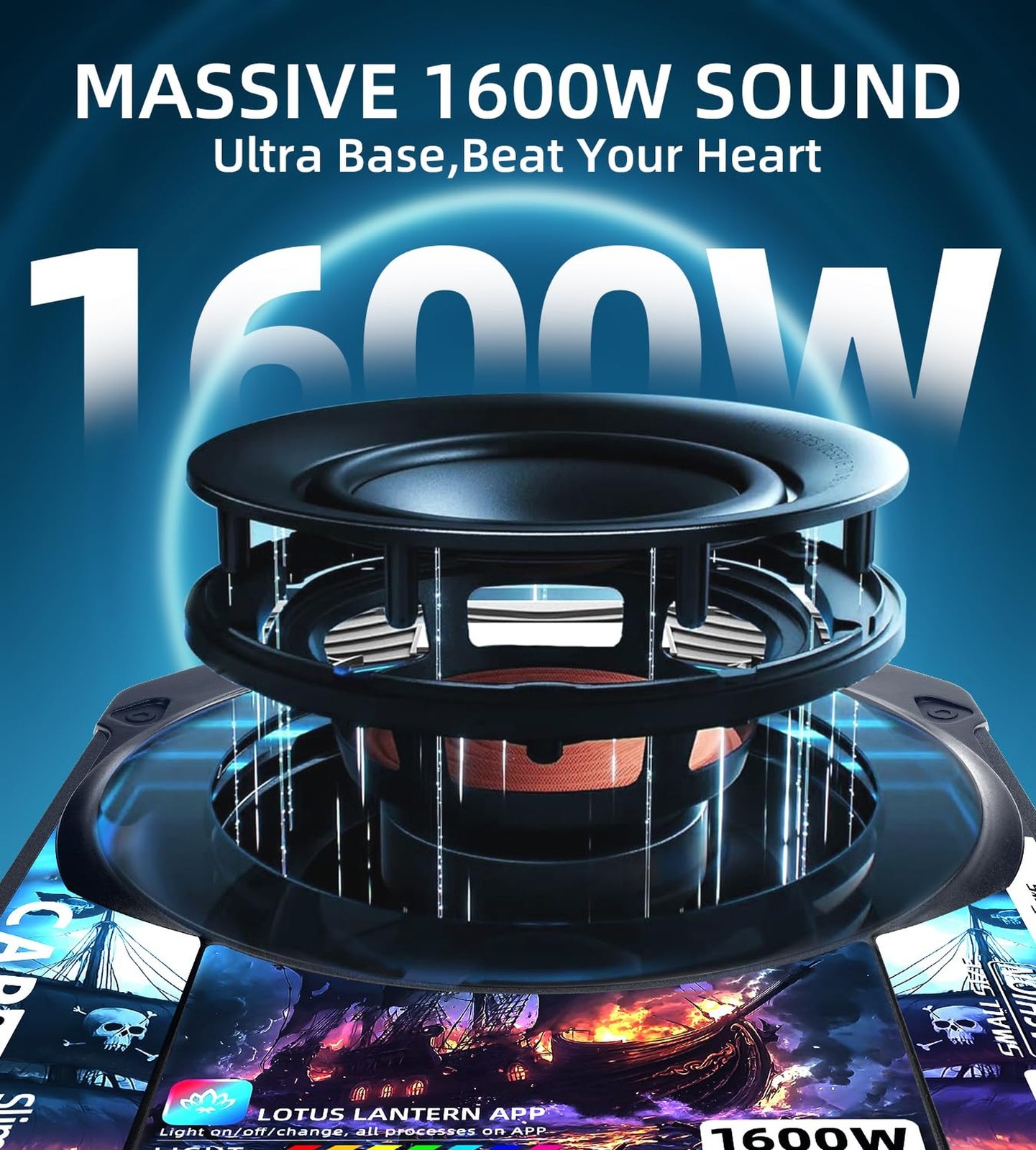 2026 Upgraded 1600W 10″ Car Subwoofer, Slim Under Seat Powered Car Subwoofer …