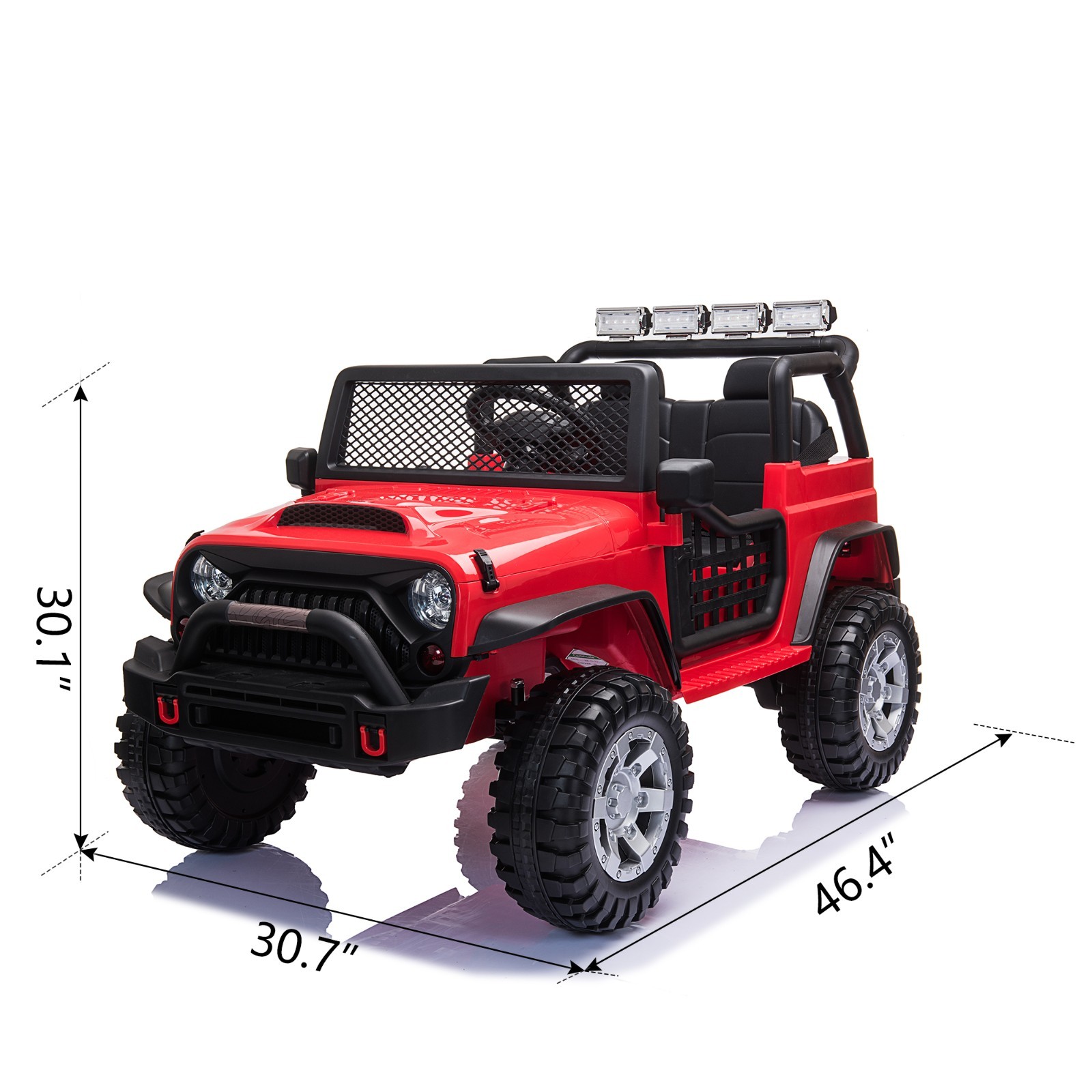 12V kids Ride On Jeep with Remote Control, Electric Car for Kids 3-8 Years-Black