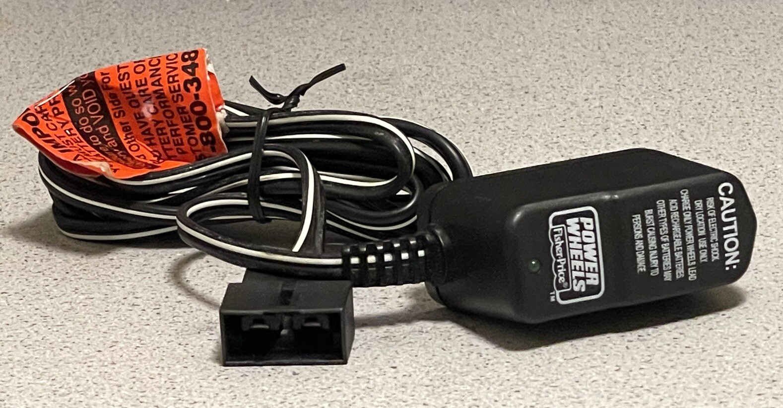 Fisher Price Power Wheels AC/DC Battery Charger Cord Model 00801-1483