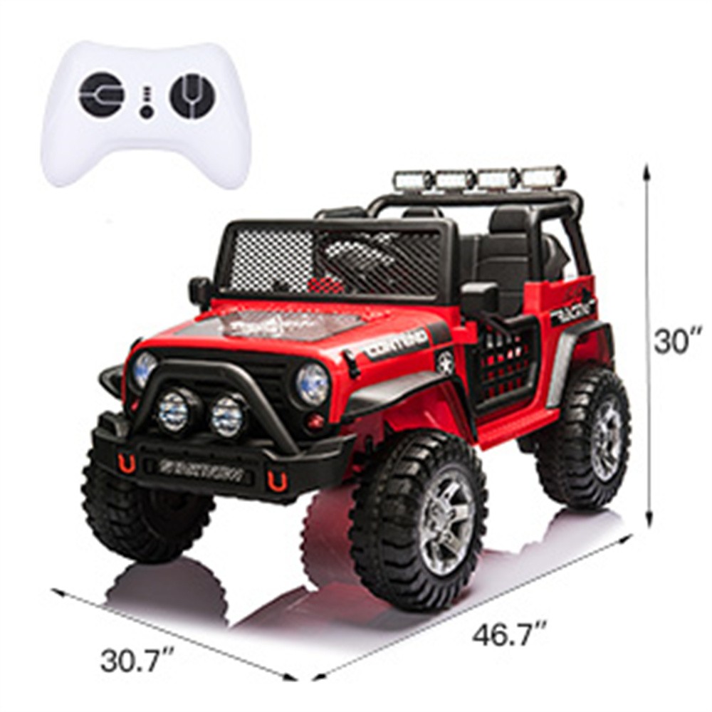 12V Kids Ride On Truck 4 Wheels Electric Jeep Car Toy with Remote Control Red